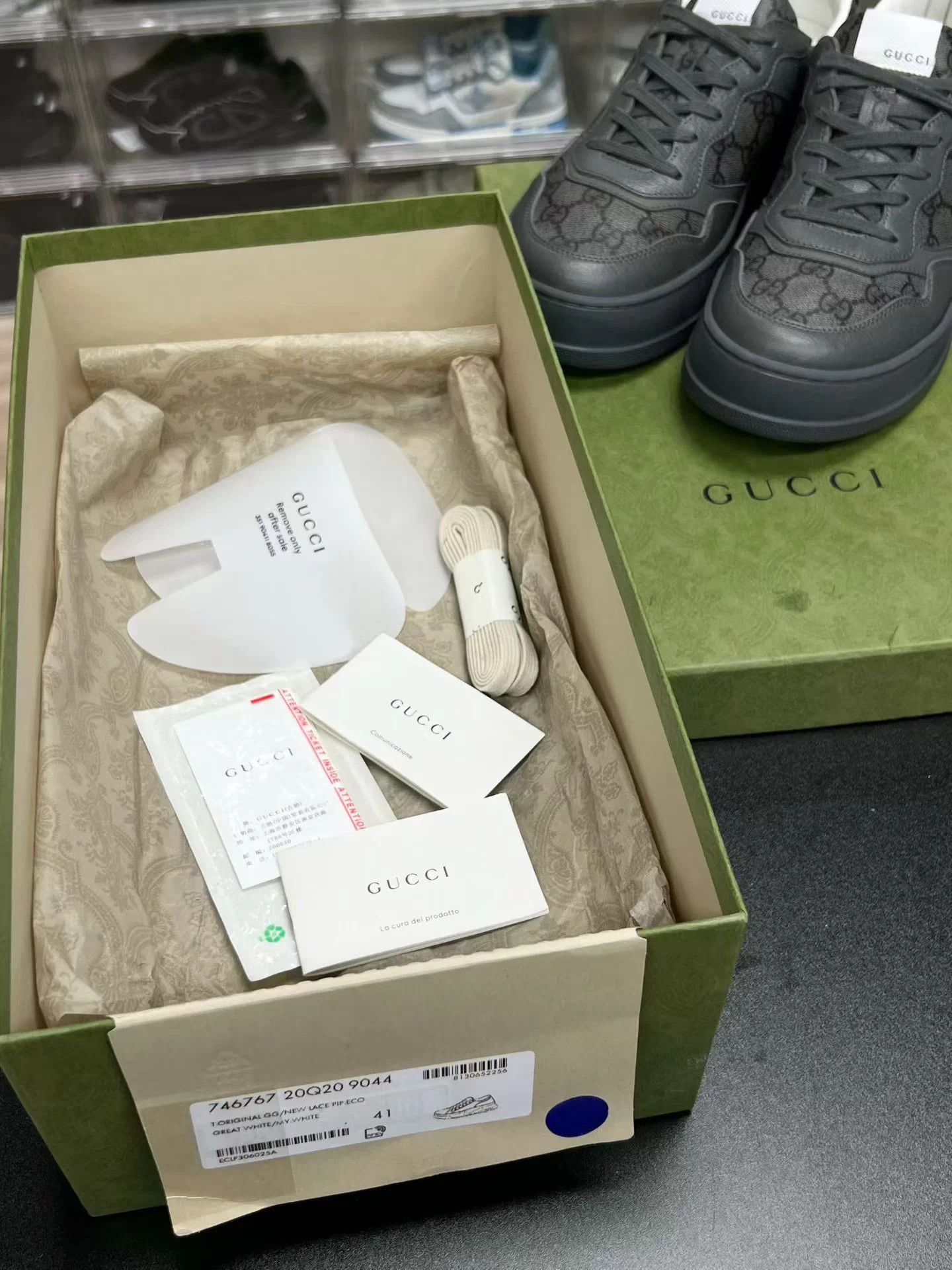 Gucci Gucci Cookie Sneakers Gray Black 41 Mint Size US 8 / EU 41 - 9 Thumbnail
