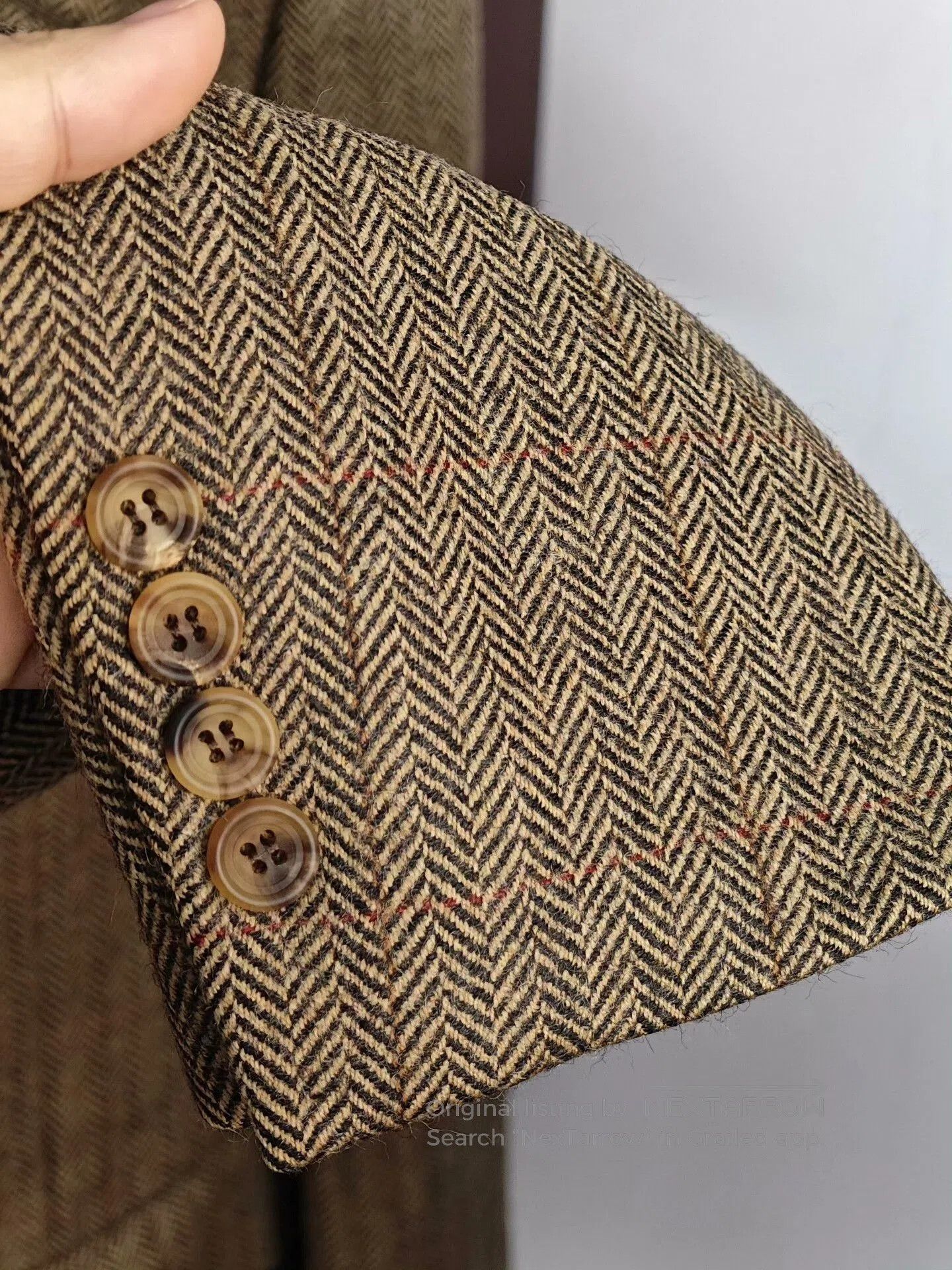 Paul Stuart Paul Stuart Brown Houndstooth Wool Blazer. Size US M / EU 48-50 / 2 - 4 Thumbnail