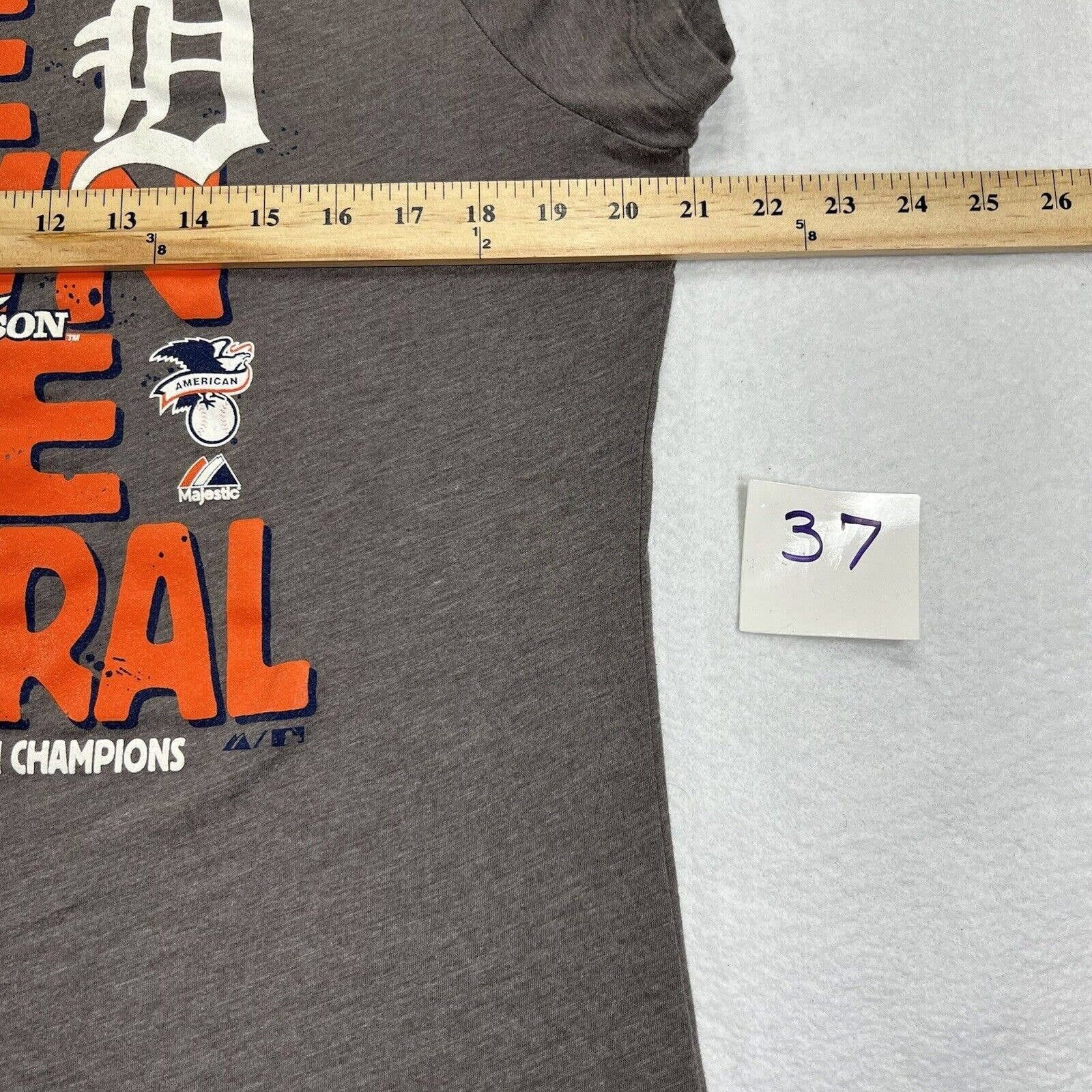 Majestic MLB Detroit Tigers XL Slim Fit '13 Champions Graphic T Shirt Size XL / US 12-14 / IT 48-50 - 7 Thumbnail