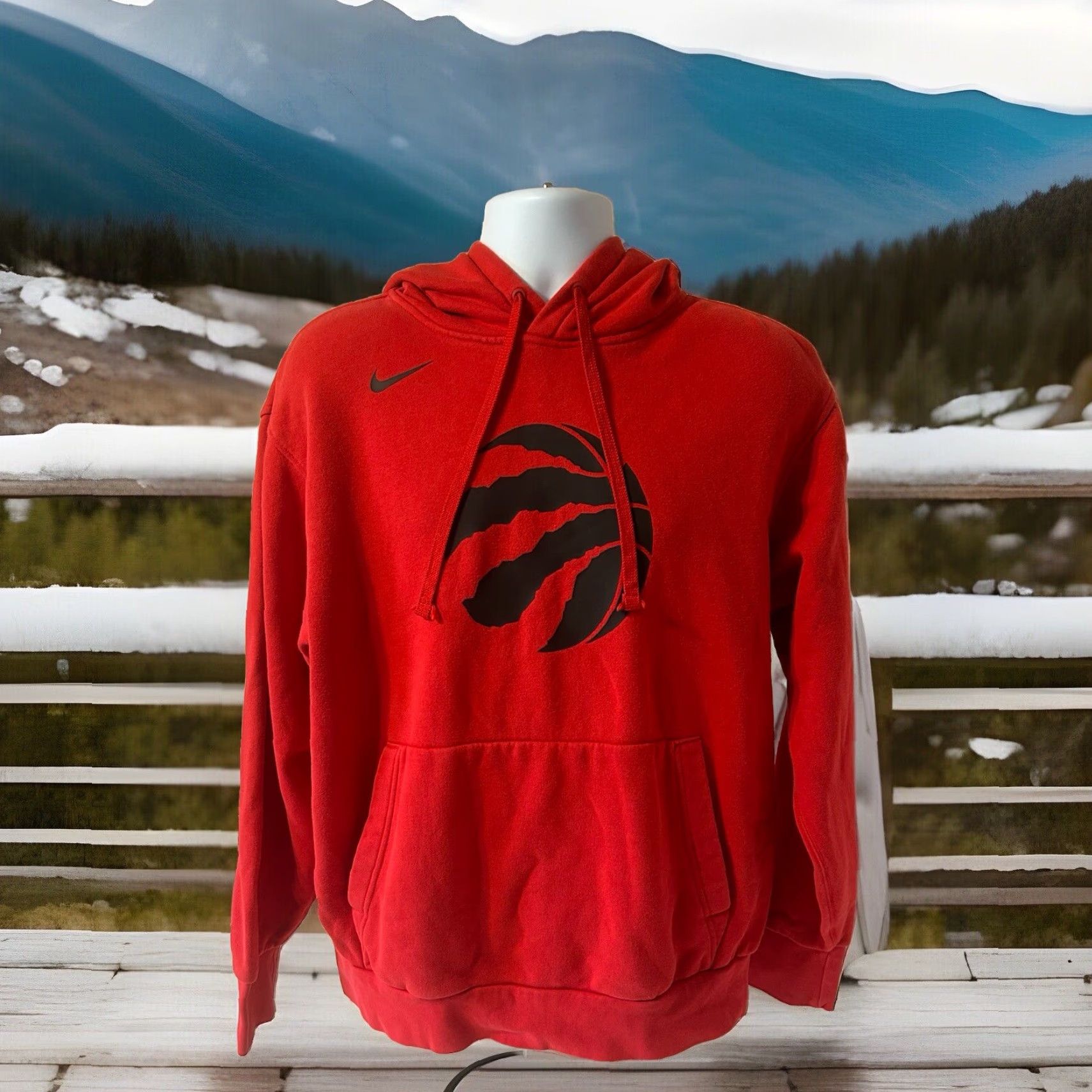 Nike Nike Toronto Raptors Hoodie Men L Red Kangaroo Pocket Drawstrings NBA Swoosh Size US L / EU 52-54 / 3 - 3 Thumbnail