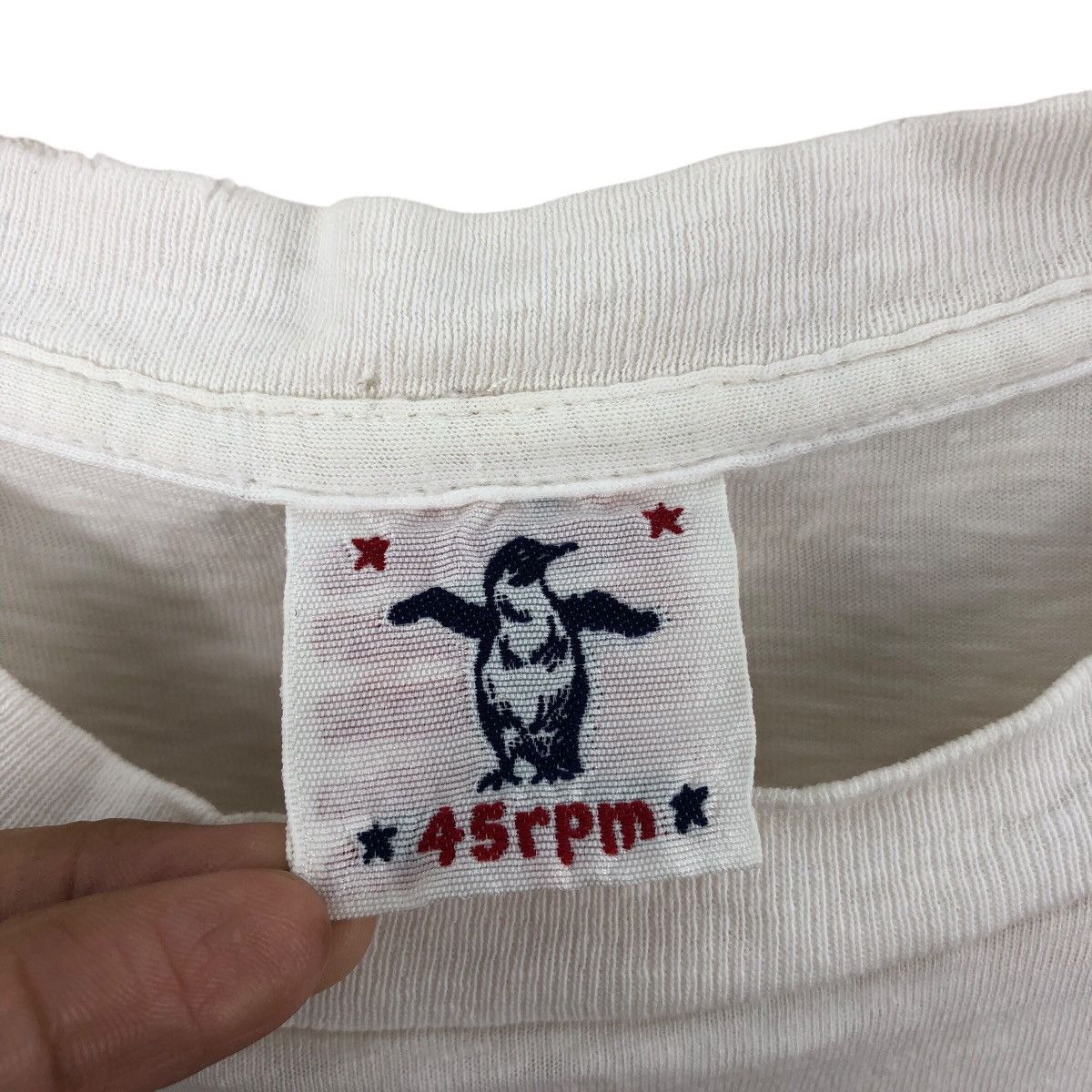 45rpm Vintage 1997 Spring Summer 45RPM STUDIO Distressed T-Shirt Size S / US 4 / IT 40 - 5 Thumbnail