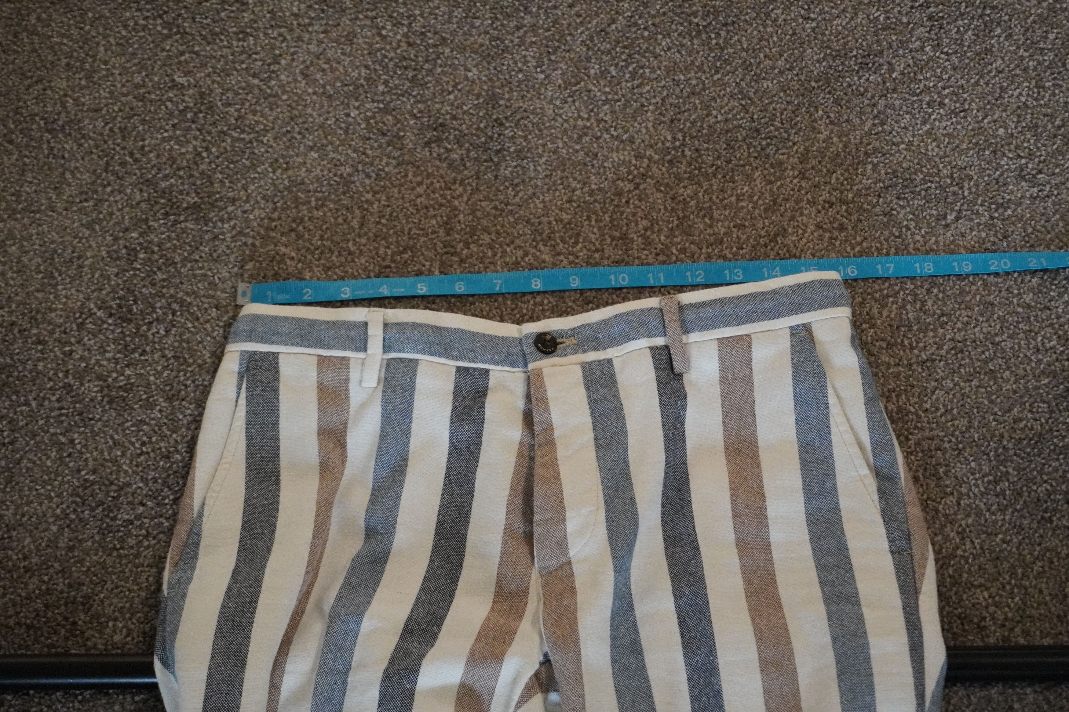 Mason's STRIPED LINEN PANTS Size US 34 / EU 50 - 2 Thumbnail