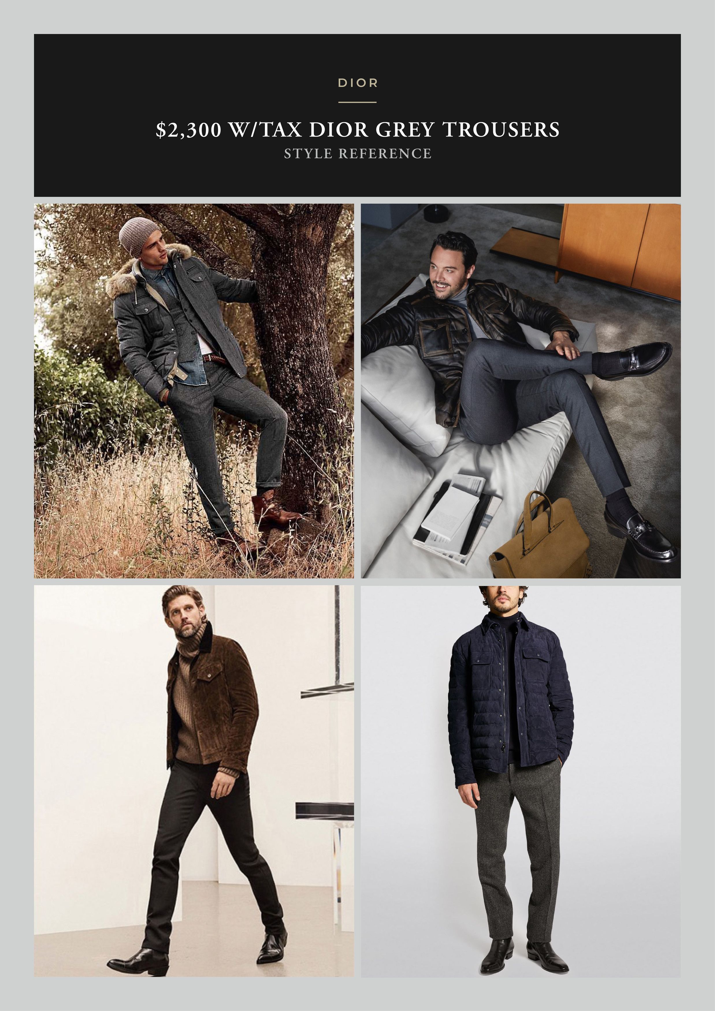 Dior Best Dressed Rare $2,300 w/tax DIOR Textured Grey Trousers Size US 34 / EU 50 - 8 Thumbnail