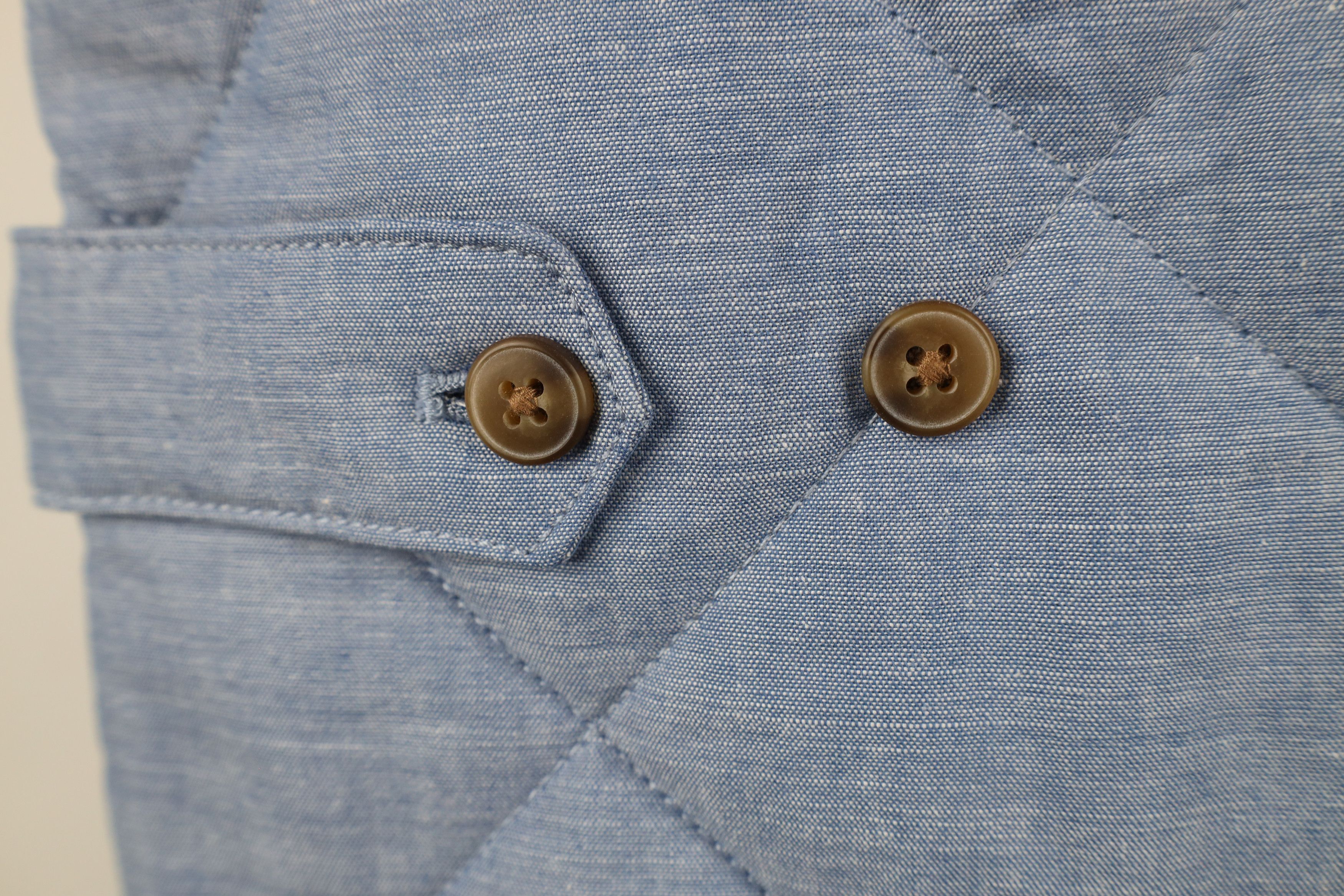 J.Crew × Vintage J Crew Chambray Quilted Full Zip Puffer Vest Jacket Blue Size US S / EU 44-46 / 1 - 9 Thumbnail