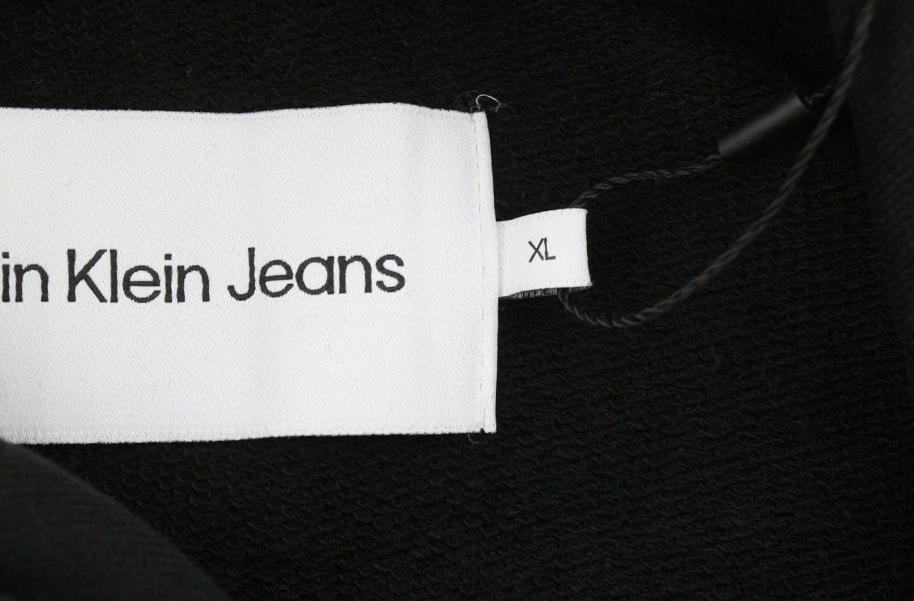 Calvin Klein XL Black Cotton Oversized Logo Pullover Hoodie 87449 Size US XL / EU 56 / 4 - 7 Thumbnail