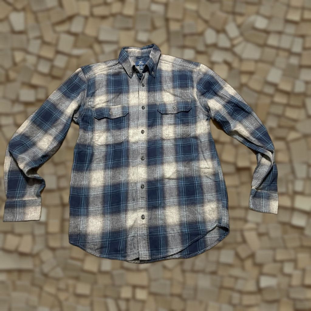 George George Shirt, Men's Small, Plaid, Button Up, Long Sleeve, Pocket, Blue Gray, Regular Fit, George, Men, Button-Up, Casual Size US S / EU 44-46 / 1 - 1 Thumbnail