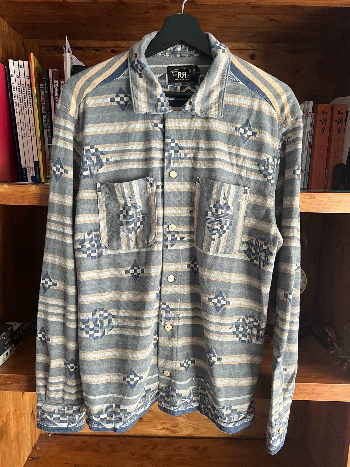 RRL Ralph Lauren RRL Double RL India Jacquard Camping L/S Shirt M Like New Size US M / EU 48-50 / 2 - 1 Thumbnail