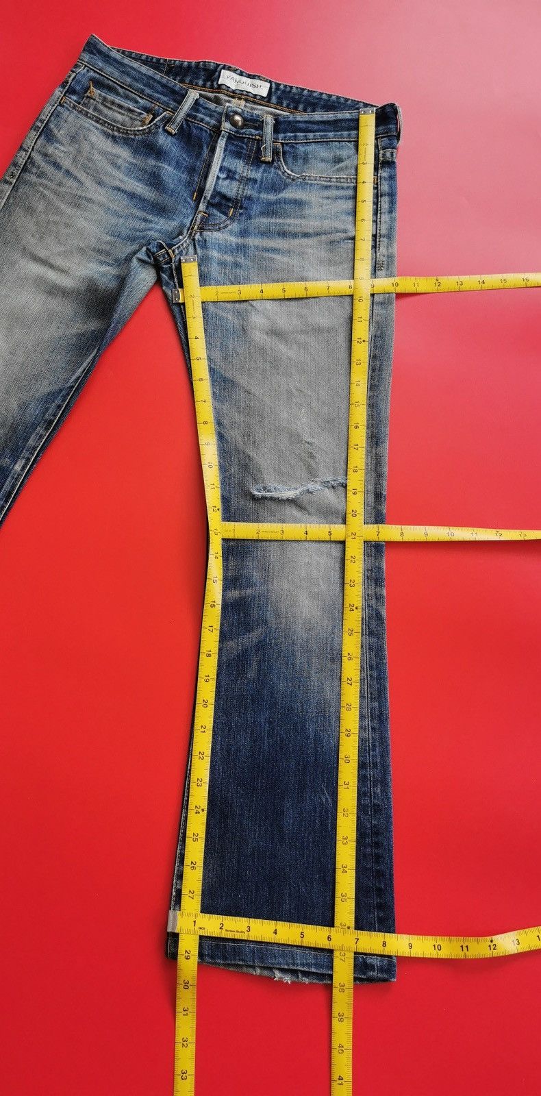 Vanquish Vanquish Bootcut Distressed Jeans Size US 30 / EU 46 - 12 Thumbnail