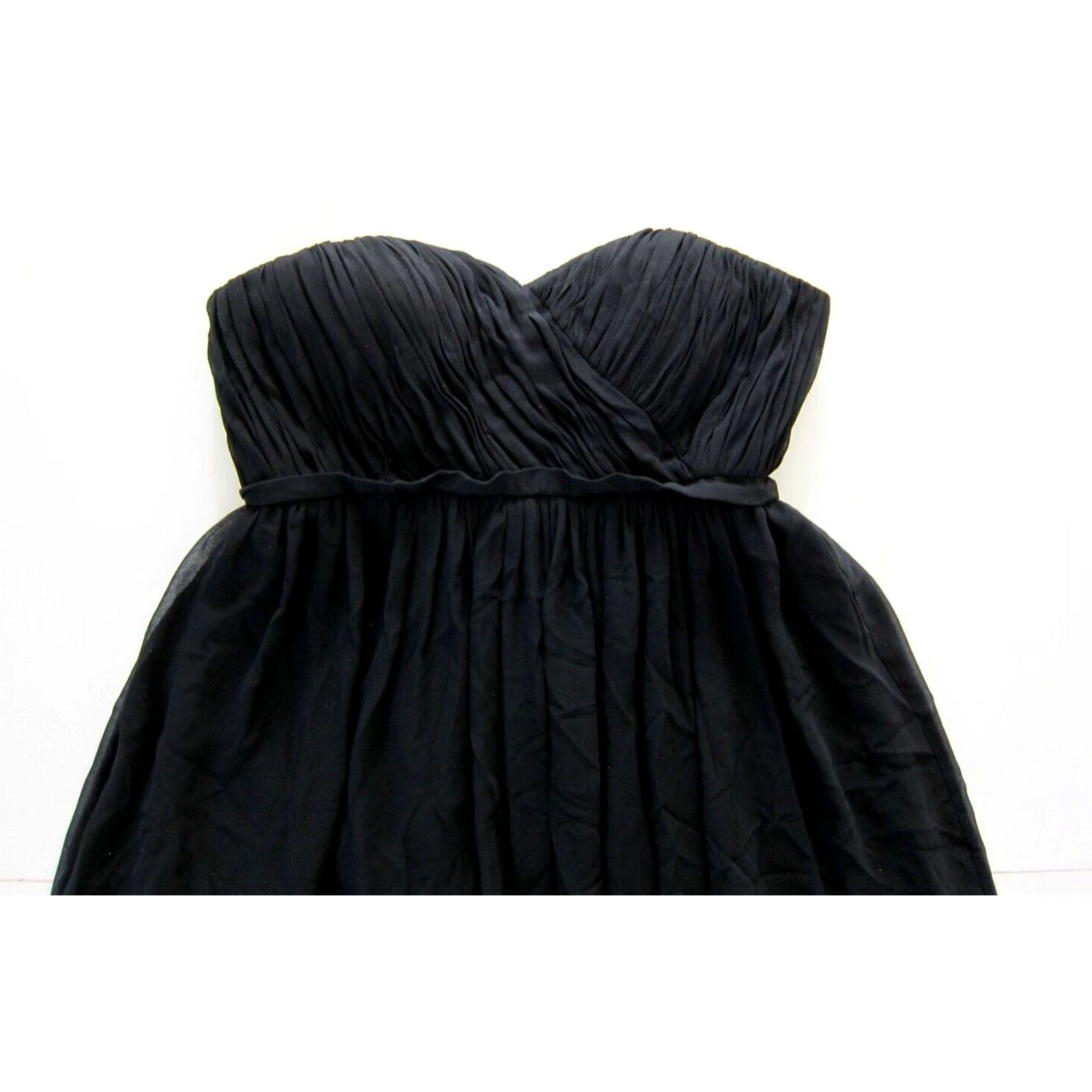 Donna Morgan Donna Morgan Black Chiffon Ruched Strapless Party Prom Cocktail Dress 10 Size L / US 10 / IT 46 - 3 Thumbnail