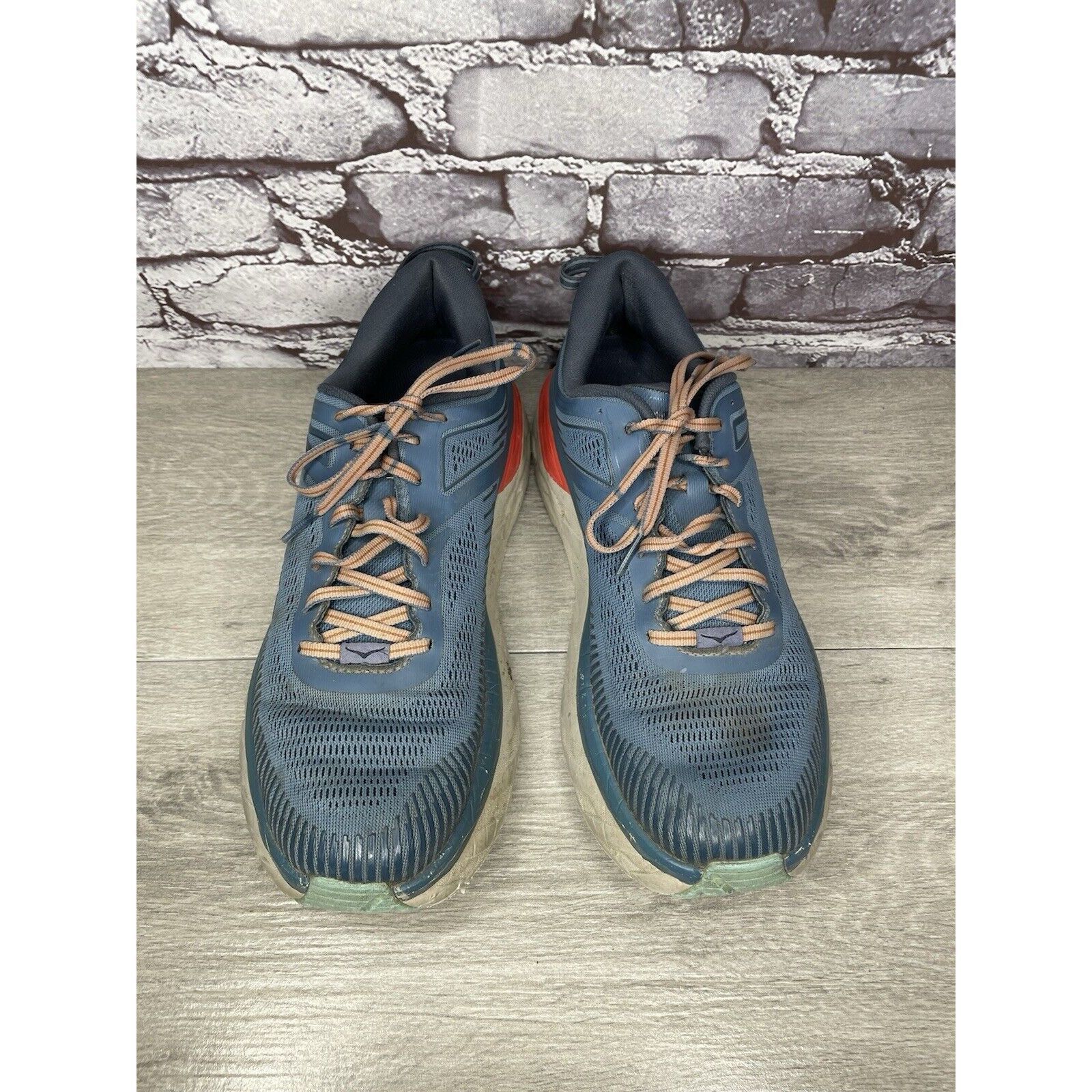 Hoka Hoka One One Bondi 7 110518 RTOS Blue Synthetic Running Shoe Size US 10.5 / EU 43-44 - 16 Thumbnail