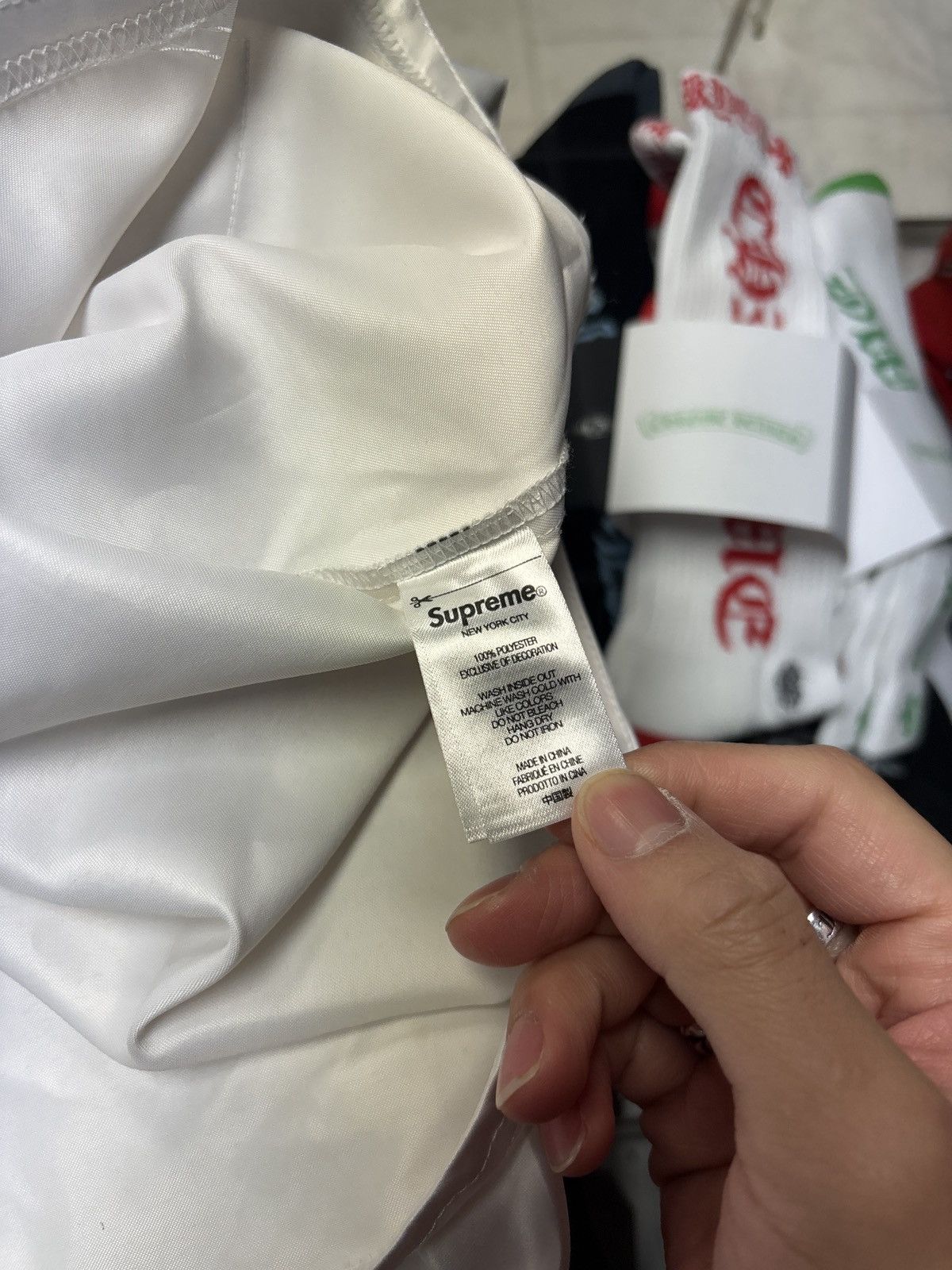 Mitchell & Ness × Supreme Supreme Mitchell and Ness Satin Baseball jersey white Size US L / EU 52-54 / 3 - 6 Thumbnail