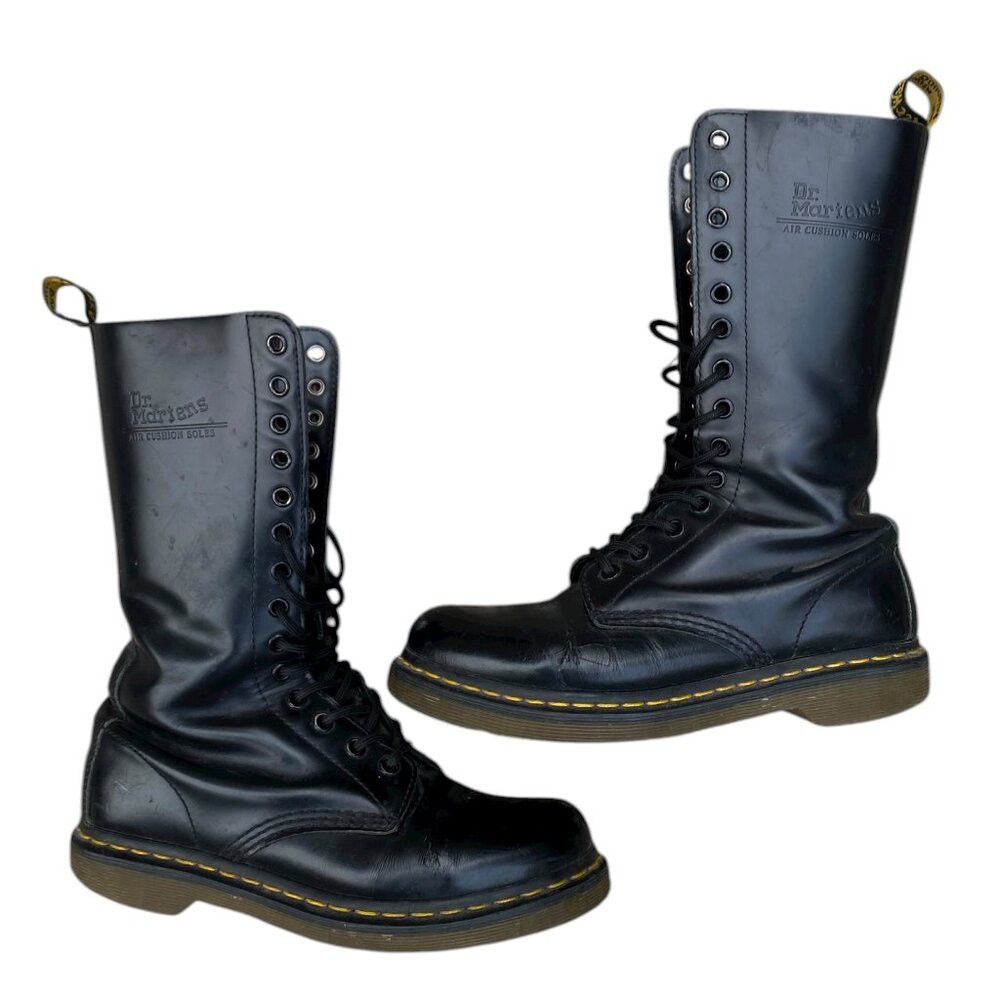 Dr. Martens Dr Martens Eye Tall Lace Up Womens Boots Size 7 Black Leath Size US 7 / IT 37 - 1 Thumbnail
