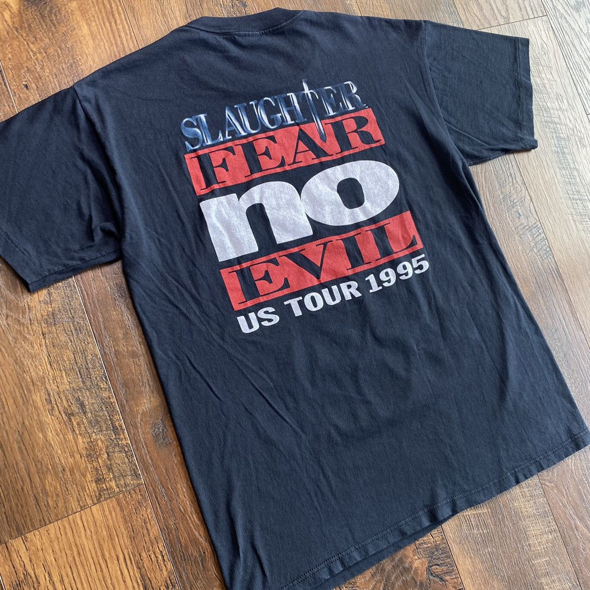 Band Tees × Vintage Slaughter - Fear No Evil U.S. Tour 1995 Size US L / EU 52-54 / 3 - 8 Thumbnail