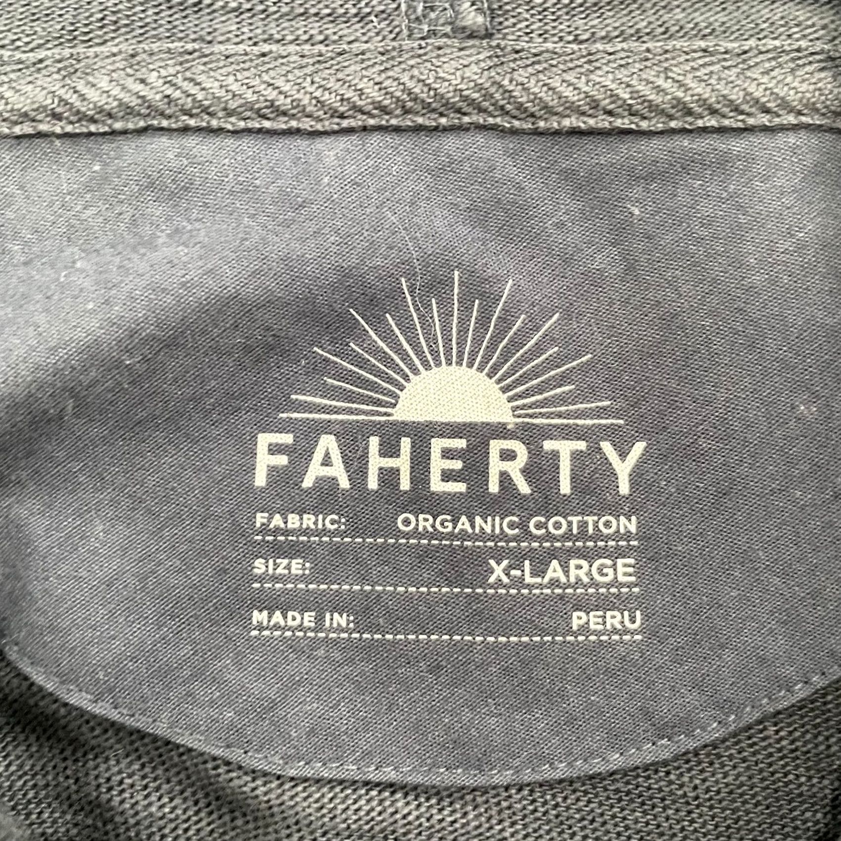 Faherty Faherty Hoodie Adult XL Blue Pullover Hooded Cotton Knit Solid Mens Size US XL / EU 56 / 4 - 5 Thumbnail