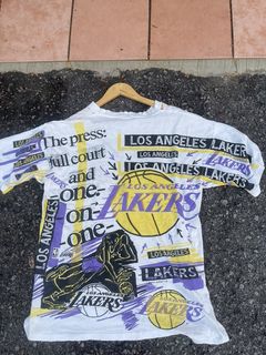 Vintage Magic Johnson T's Los Angeles Kings All Over Print Tee T Shirt  Large New