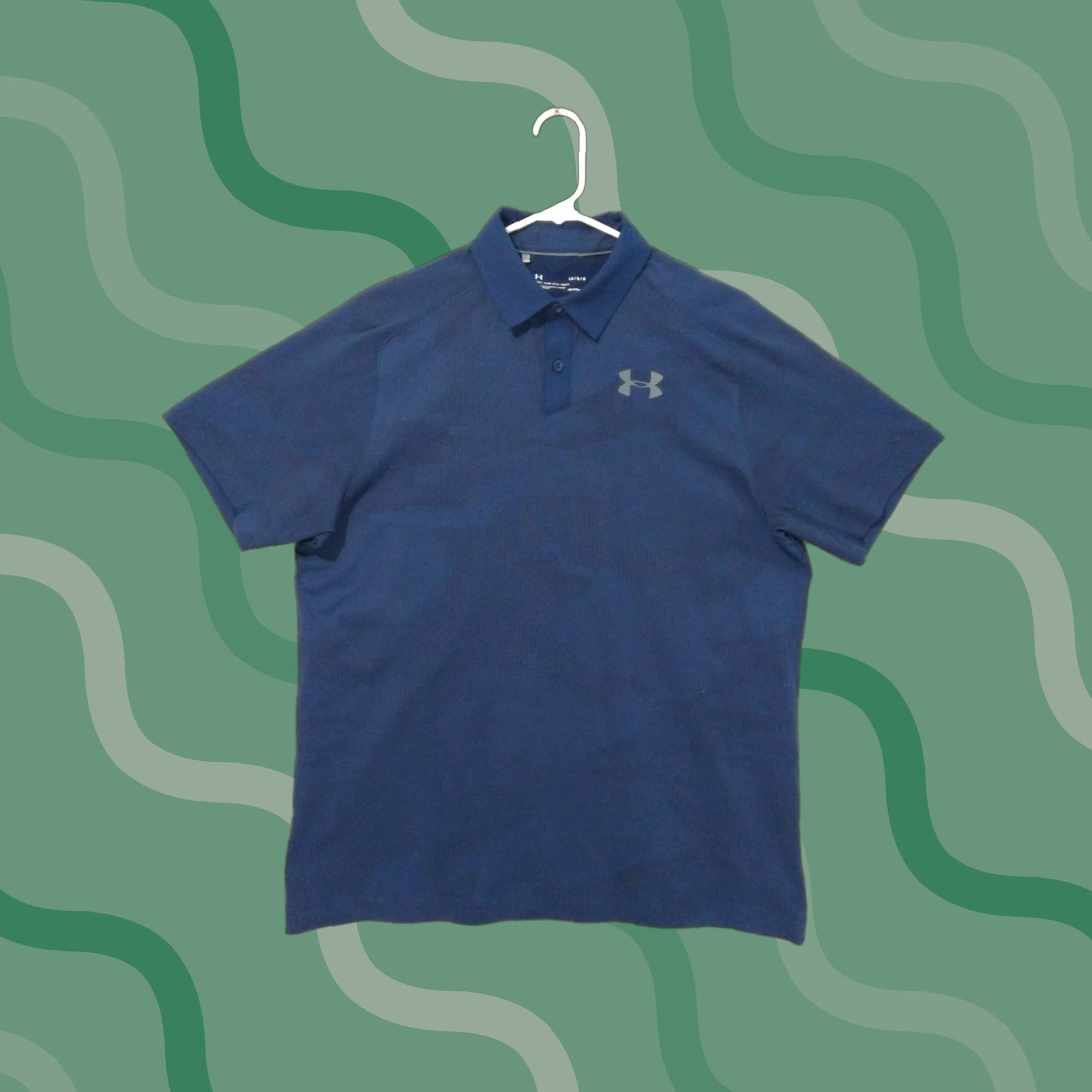 Under Armour Under Armour Shirt Polo Mens L Blue Camouflage HeatGear Short Sleeve Casual Sports Golf Size US L / EU 52-54 / 3 - 1 Thumbnail