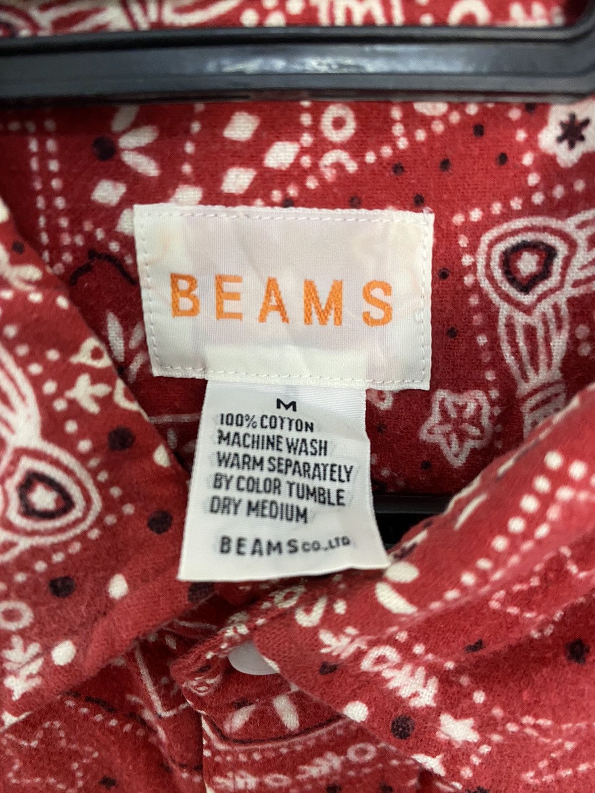 Beams Plus JAPAN BRAND BEAMS BANDANA SHIRT BUTTON UP Size US M / EU 48-50 / 2 - 6 Thumbnail