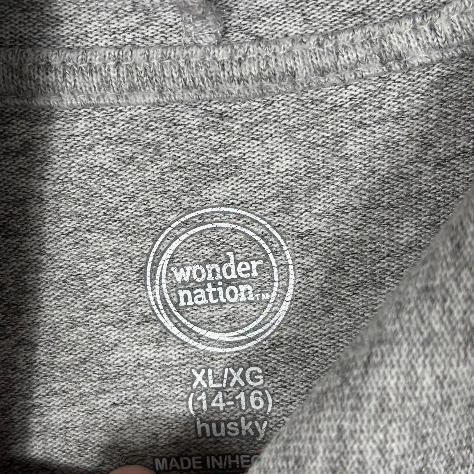 Other Wonder Nation Boys XL Husky Heather Hooded Sweatshirt Size US XL / EU 56 / 4 - 5 Thumbnail