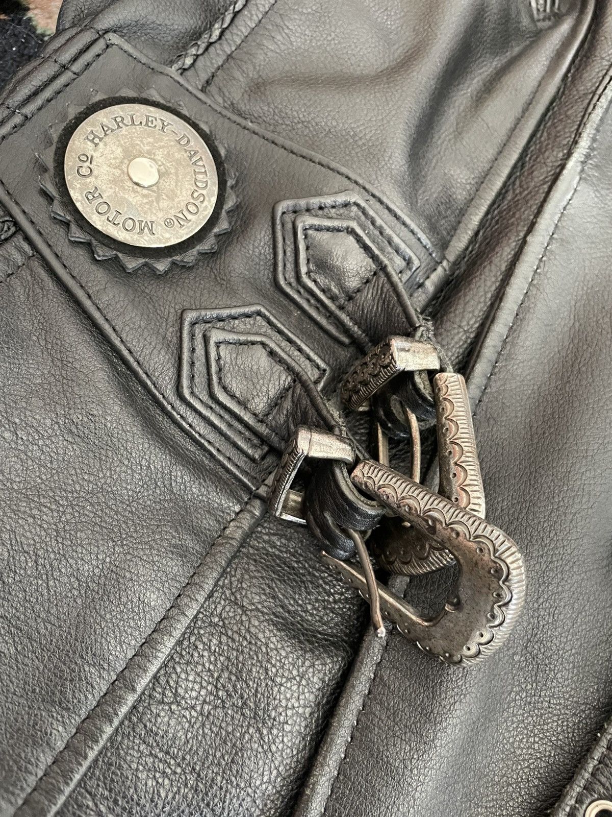 Harley Davidson Vintage Harley Davidson Women’s Leather Jacket Size XS / US 0-2 / IT 36-38 - 4 Thumbnail