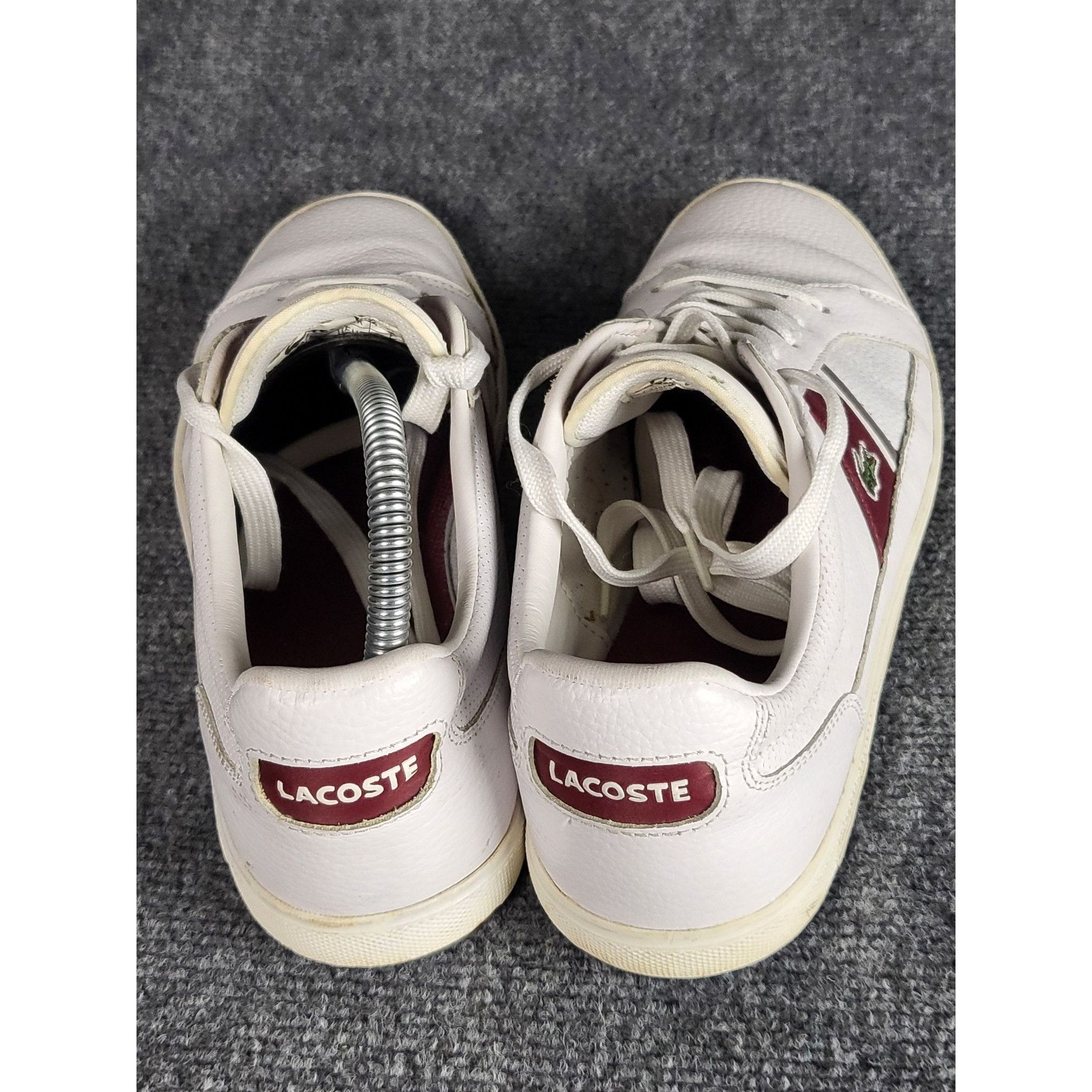 Lacoste LACOSTE EUROPA SPM Trainer Fashion Sneakers White Red Men Sz Size US 8.5 / EU 41-42 - 7 Thumbnail
