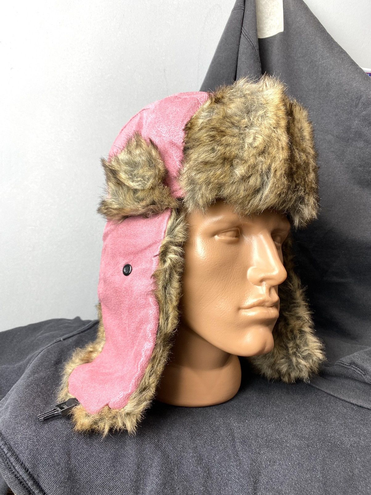 Vintage Vintage Alt Fuzzy Mohair Ushanka USSR Hat Balaclava Size ONE SIZE - 1 Thumbnail