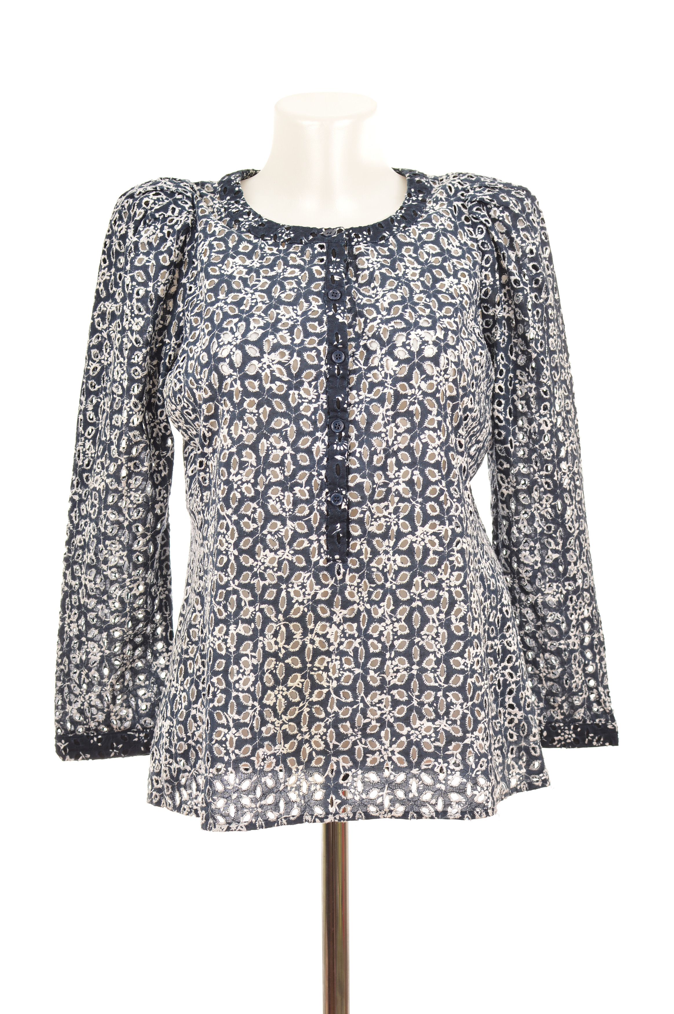 Maje Maje Luigy Cotton Eyelet Floral Embroidered Blouse Top Size M / US 6-8 / IT 42-44 - 1 Thumbnail