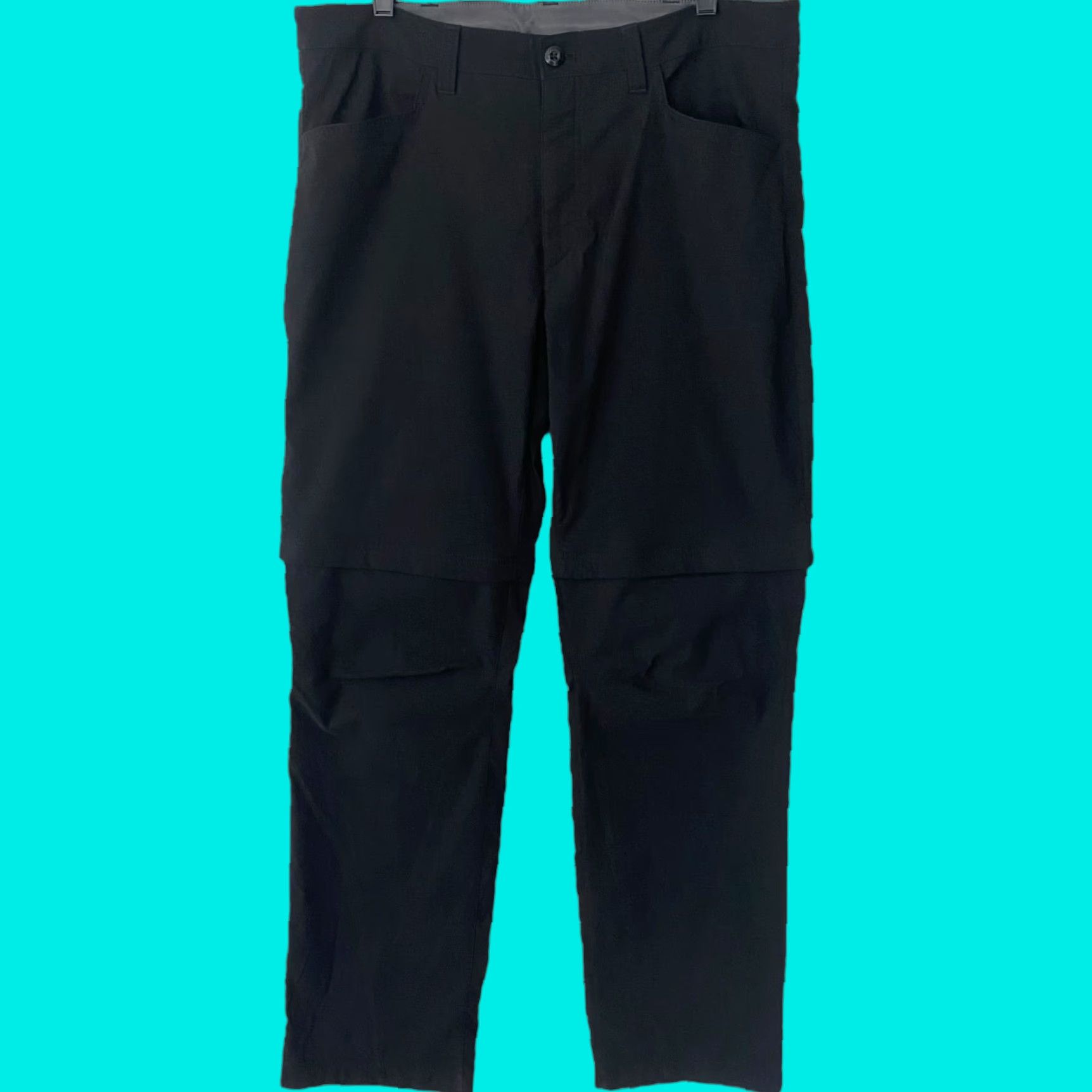 Eddie Bauer VINTAGE Eddie Bauer Convertible Tech Pants Black Men's 38X34 Rip-Stop Nylon Blend 5-Pocket Pockets Outdoor Hiking Size US 38 / EU 54 - 1 Thumbnail
