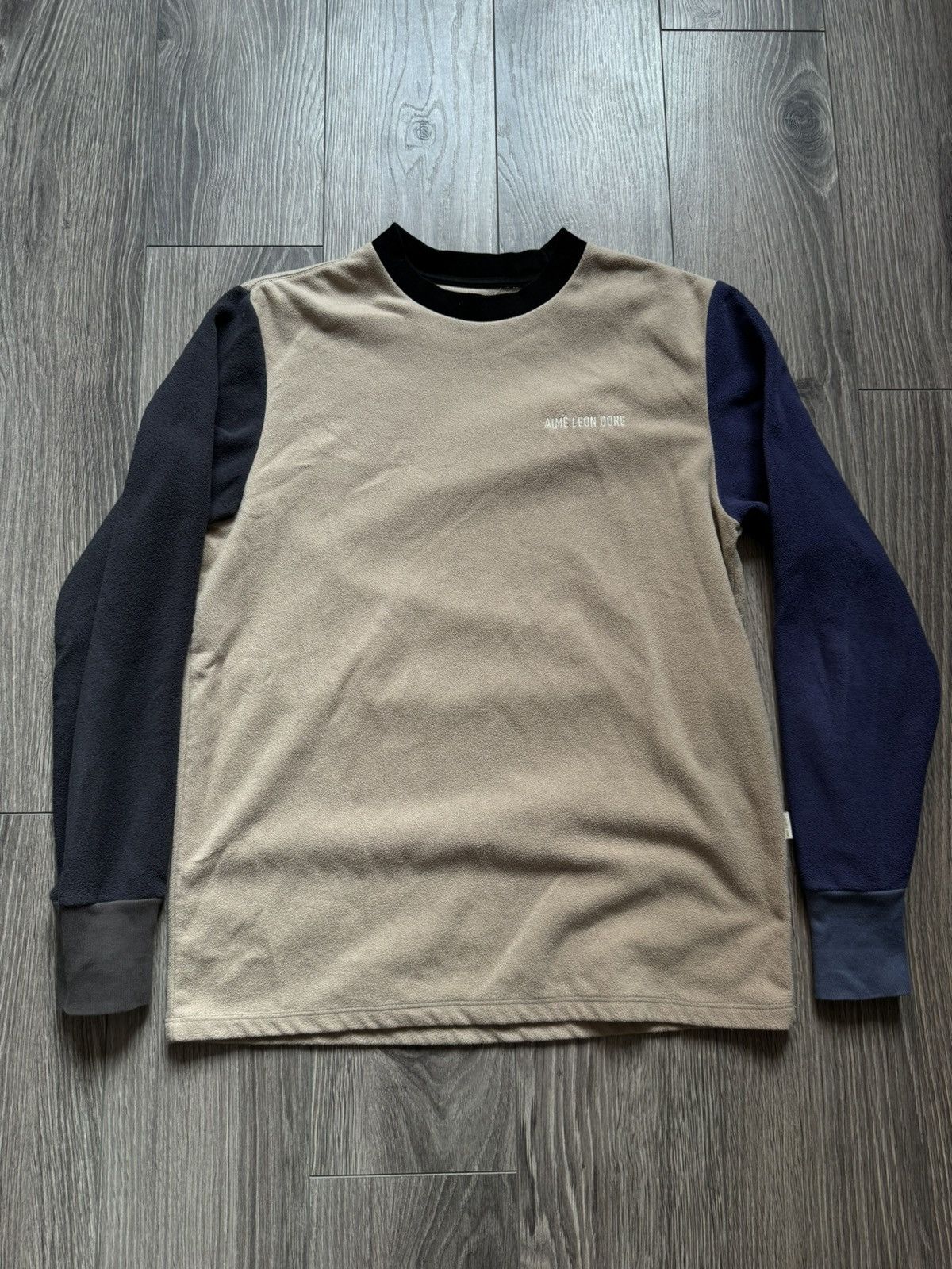 Aime Leon Dore AIMÉ LEON DORE COLOR BLOCKED FLEECE LONGSLEEVE (CREAM) S Size US S / EU 44-46 / 1 - 3 Thumbnail