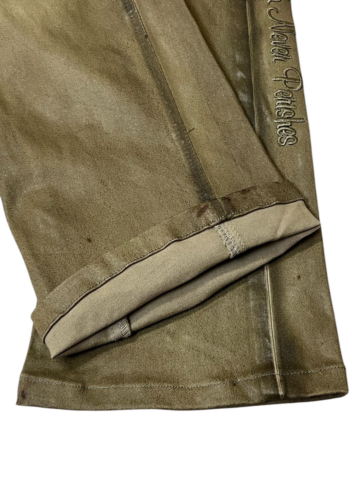 JACKROSE SICK🔥JACKROSE LUV MAISON WAXED EMBROIDERY FLARED JEANS Size US 33 - 12 Thumbnail