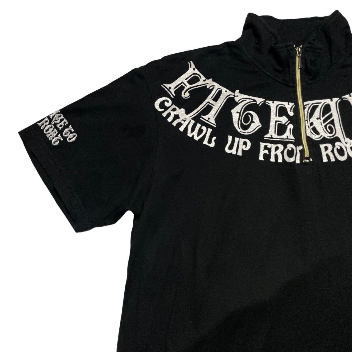 Seditionaries Y2K TIME STEP CROSS SKULL PUNK GOTHIC HALF ZIPPER TSHIRT Size US XXL / EU 58 / 5 - 3 Thumbnail