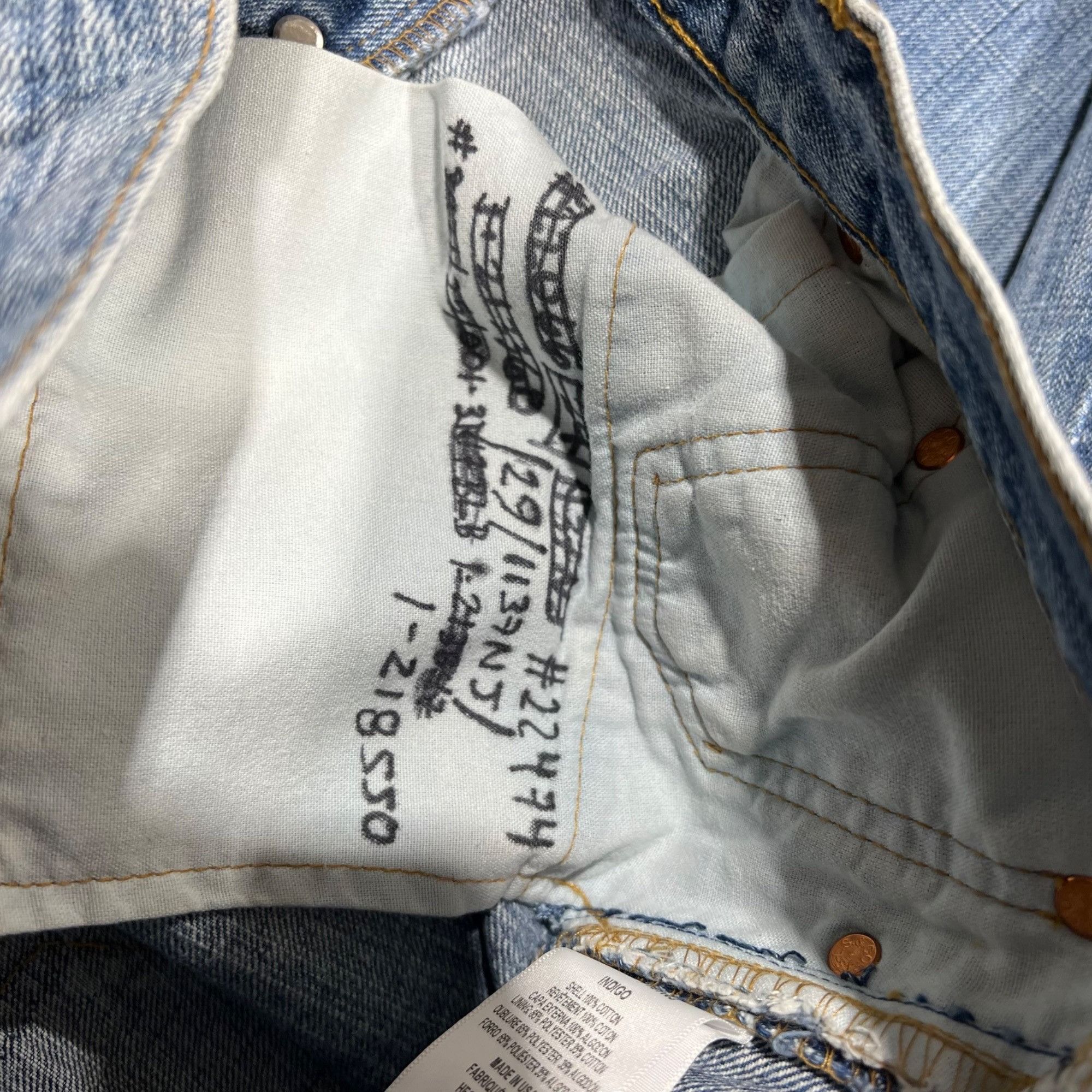Levi's × RE/DONE $395 NWT RE/DONE x LEVI'S 90s INDIGO JEANS SZ 29 Size 29" - 7 Thumbnail