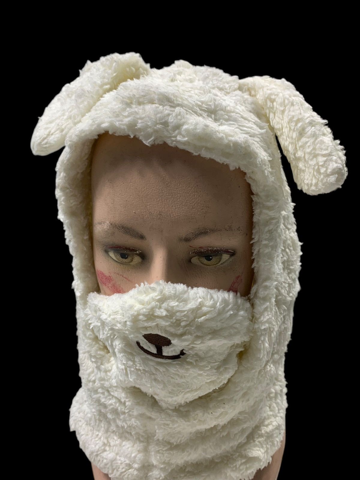 Japanese Brand Balaclava Masked bunny Horn Devil rare Hats Size ONE SIZE - 2 Thumbnail