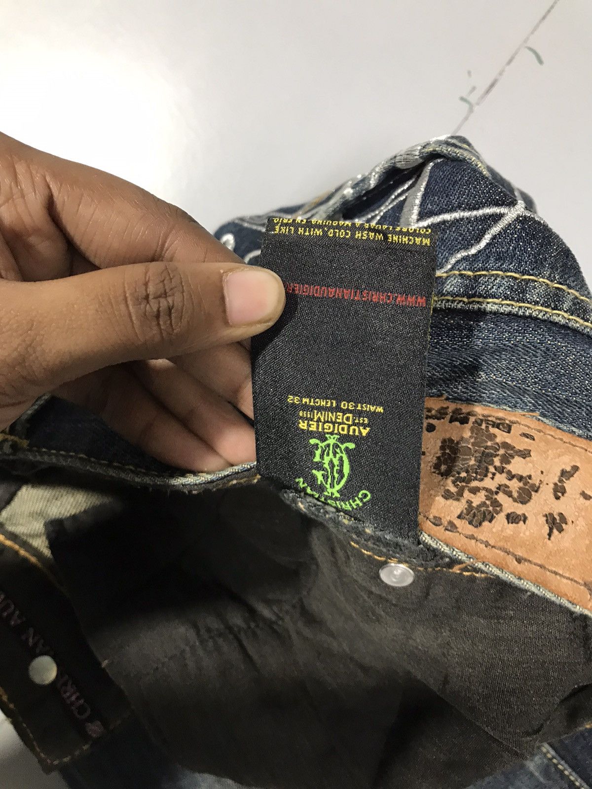Christian Audigier Vintage christen Audigier embroidered denim Size 30" / US 8 / IT 44 - 8 Thumbnail