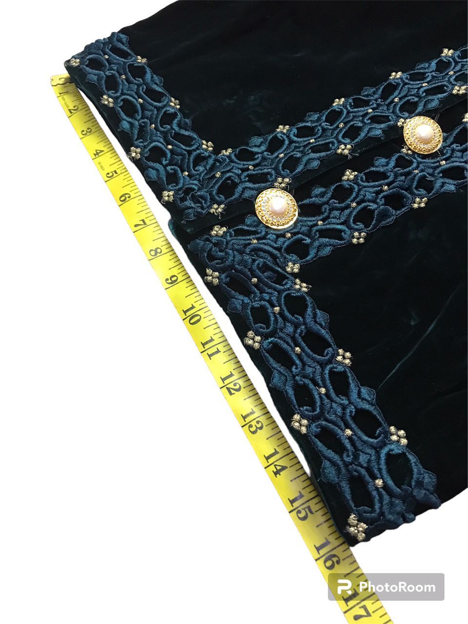 Givenchy Givenchy Green Velvet Embellished Jacket Size L / US 10 / IT 46 - 8 Thumbnail