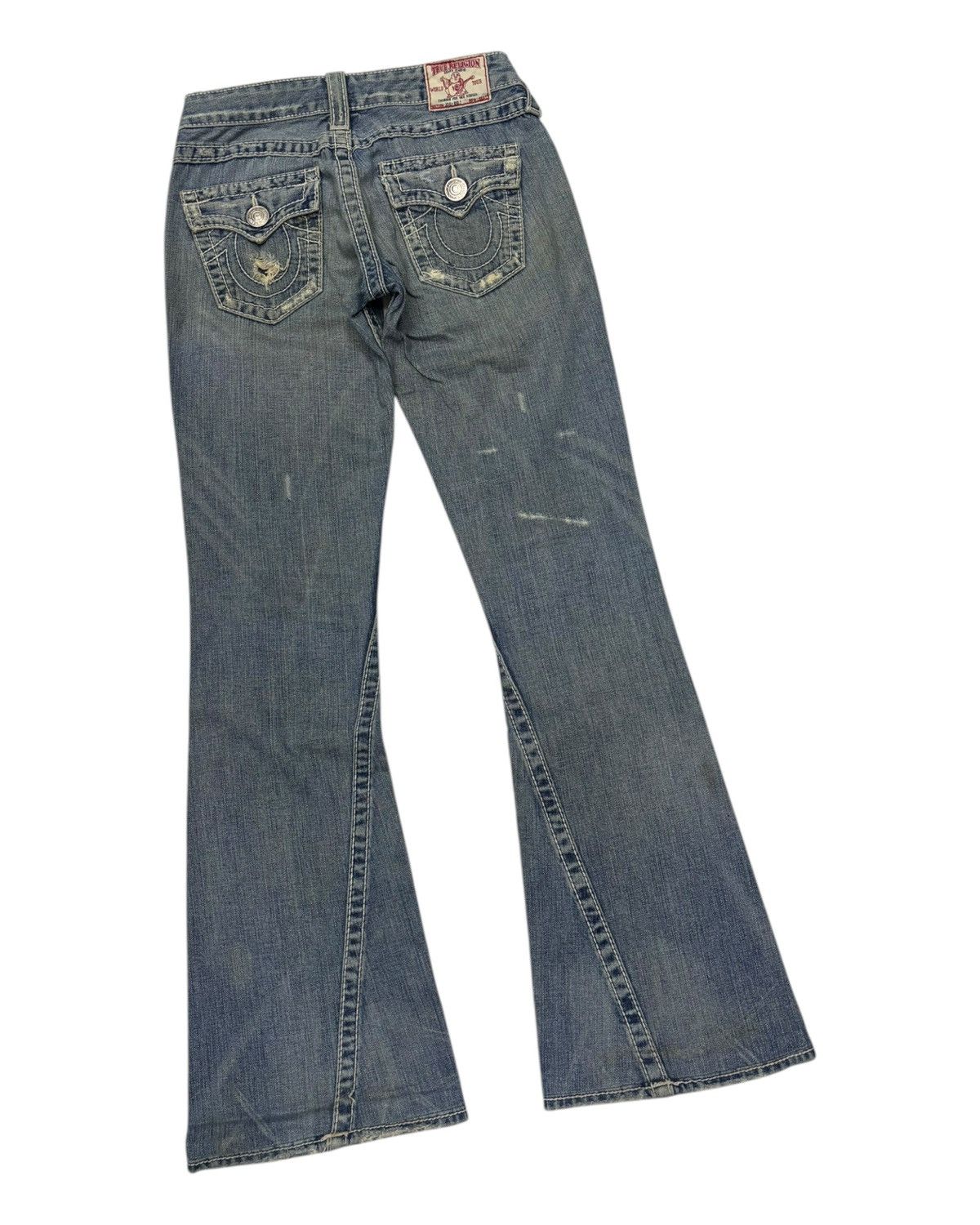 True Religion Flare Jeans True Religion Joey Big T Bootcut Distressed Jean Size 26" / US 2 / IT 38 - 6 Thumbnail