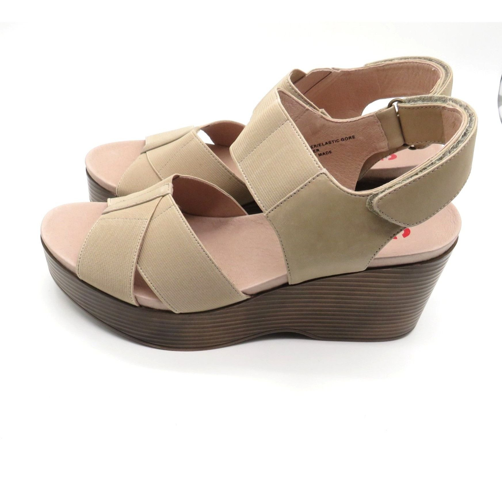 Other NC Women's Tan Wedge Sandals Alecia Size 10 Leather Upper El Size US 10 / IT 40 - 3 Thumbnail