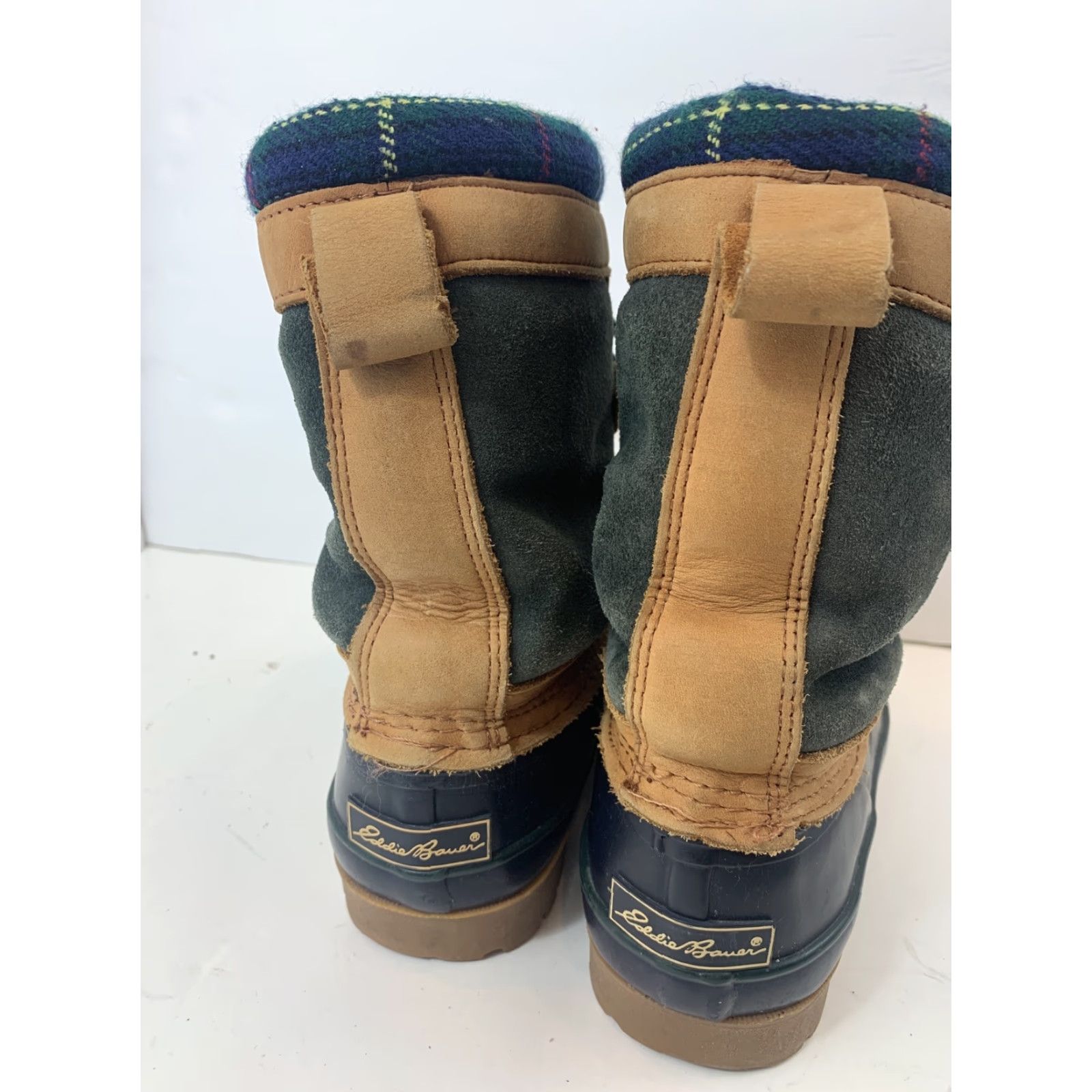 Eddie Bauer VINTAGE Eddie Bauer Duck Boot Lined Waterproof Womens Size 5 M Green Leather Rubber Mid-Calf Boots Size US 5 / IT 35 - 5 Thumbnail