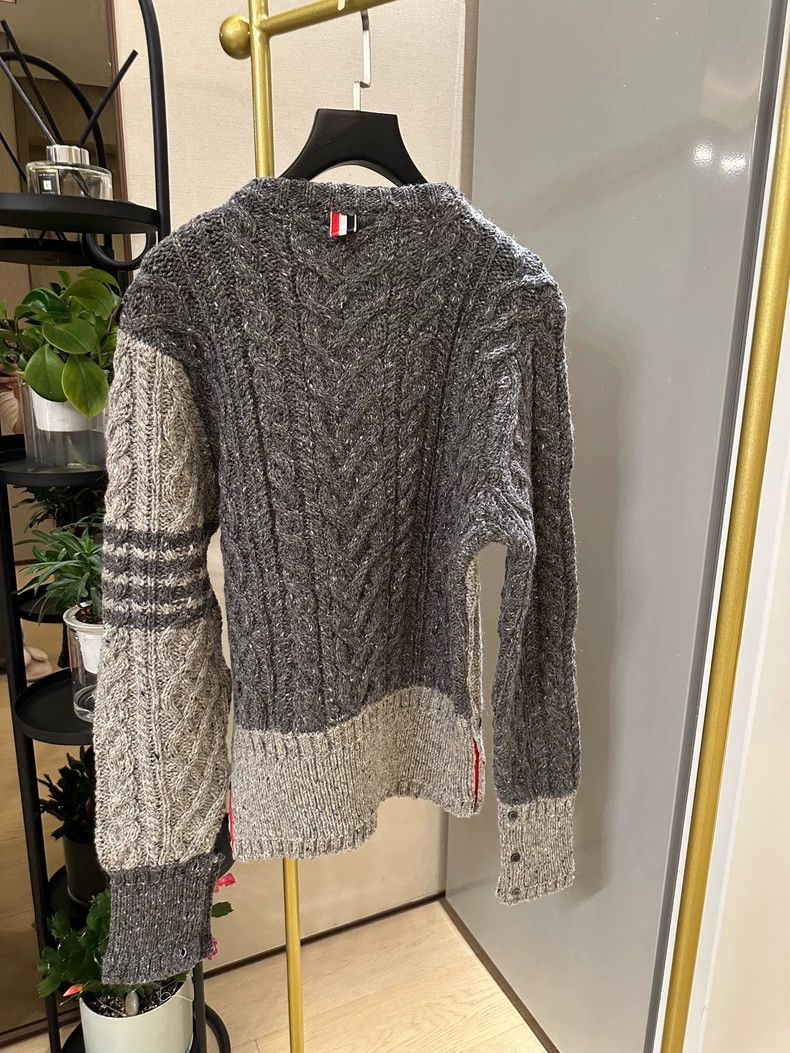 Thom Browne Thom Browne Classic four-bar dark gray light gray flower g Size US L / EU 52-54 / 3 - 8 Thumbnail