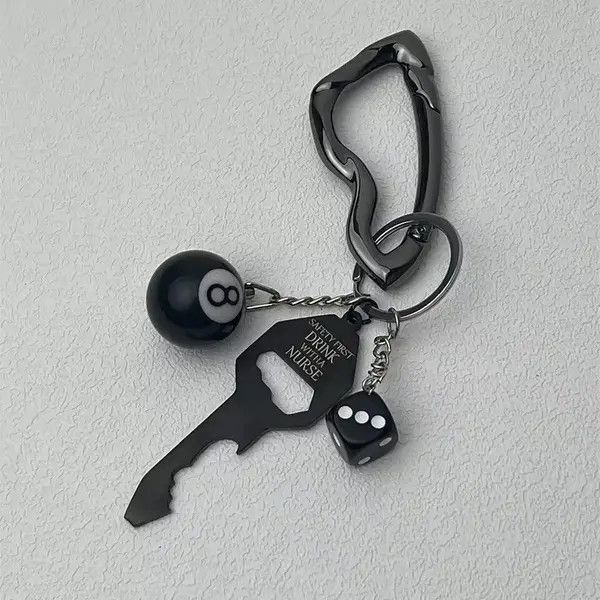 Japanese Brand Black Jeans Carabiner with Accessories and Bottle Opener Size ONE SIZE - 1 Thumbnail