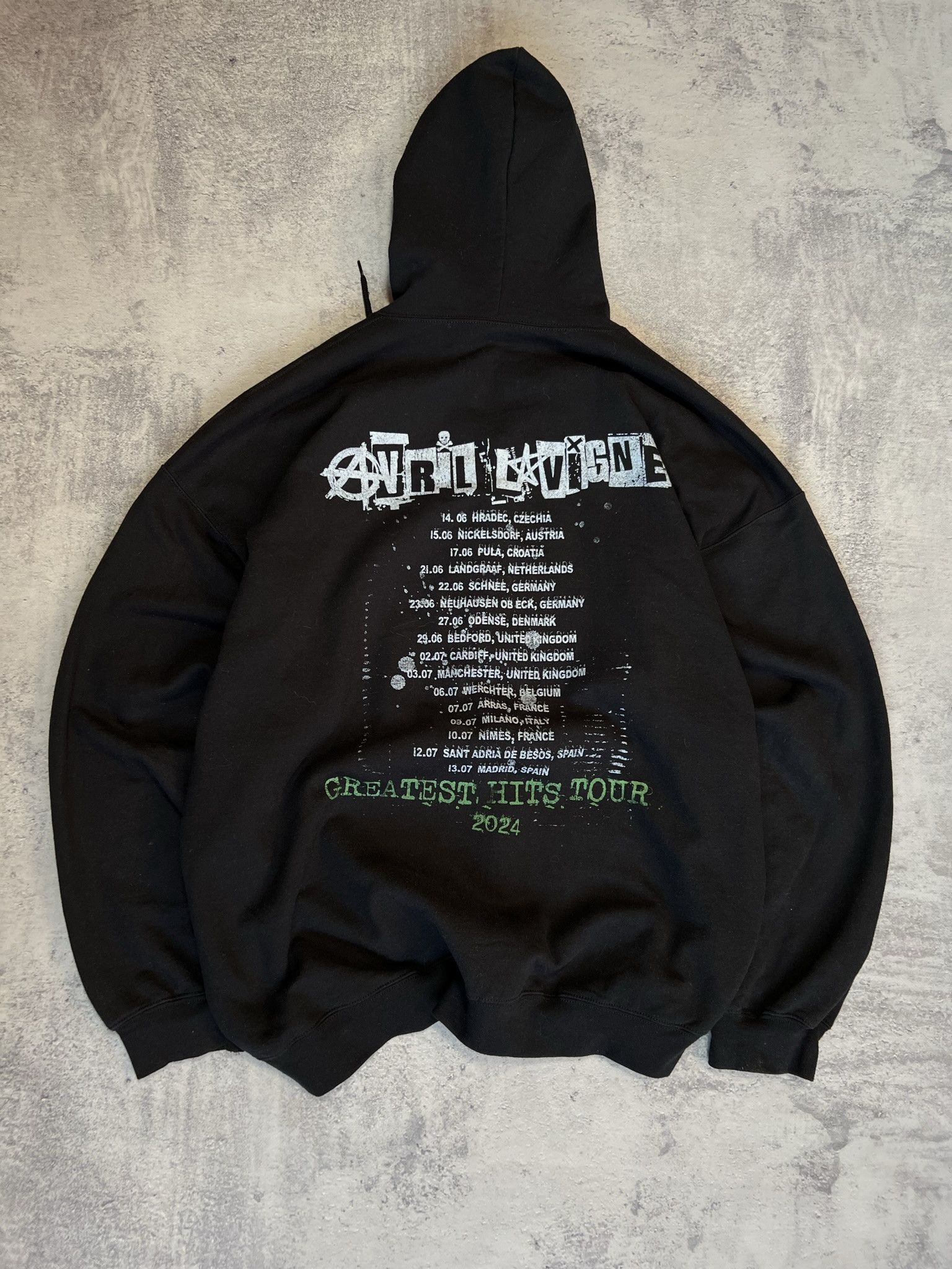 Fruit Of The Loom Avril Lavigne Mens Full Zip Hoodie 2024 Greatest Hits Tour Size US XL / EU 56 / 4 - 9 Thumbnail