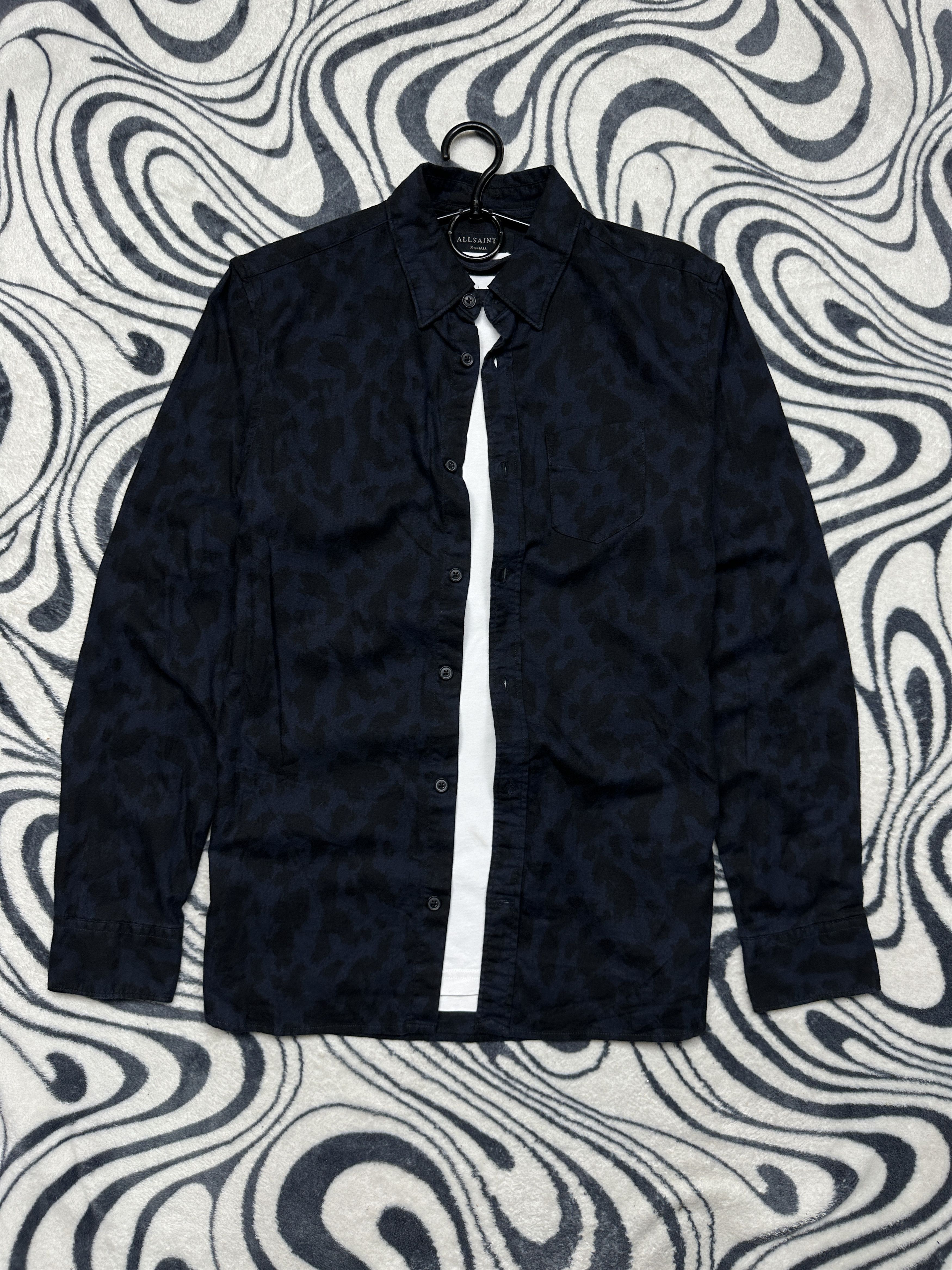 Allsaints AllSaints Mens Montaud Flannel Camo Shirt Size US XS / EU 42 / 0 - 1 Thumbnail