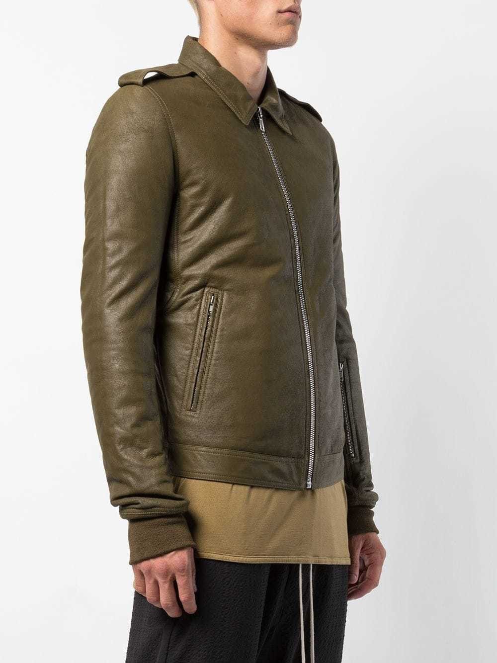 Rick Owens RICK OWENS PADDED ROTTERDAM JACKET IN BLISTERED LEATHER Size US M / EU 48-50 / 2 - 7 Thumbnail