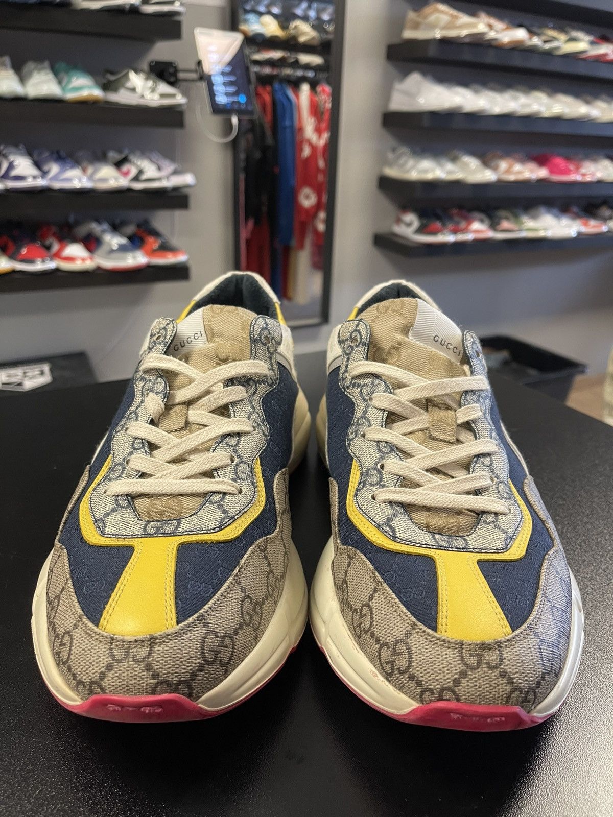 Gucci Size 10.5G/11US - Gucci GG Rhyton White/Yellow/Brown Men's Size US 11 / EU 44 - 2 Thumbnail