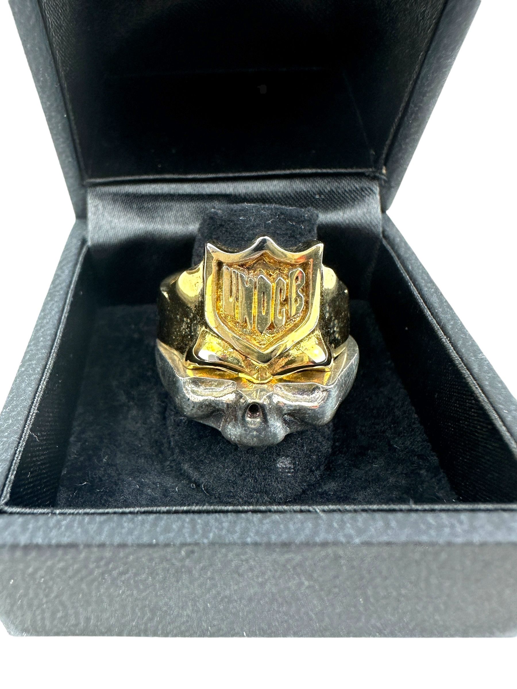 Undercover Undercover Gold and Silver Skull Ring Size ONE SIZE - 4 Thumbnail