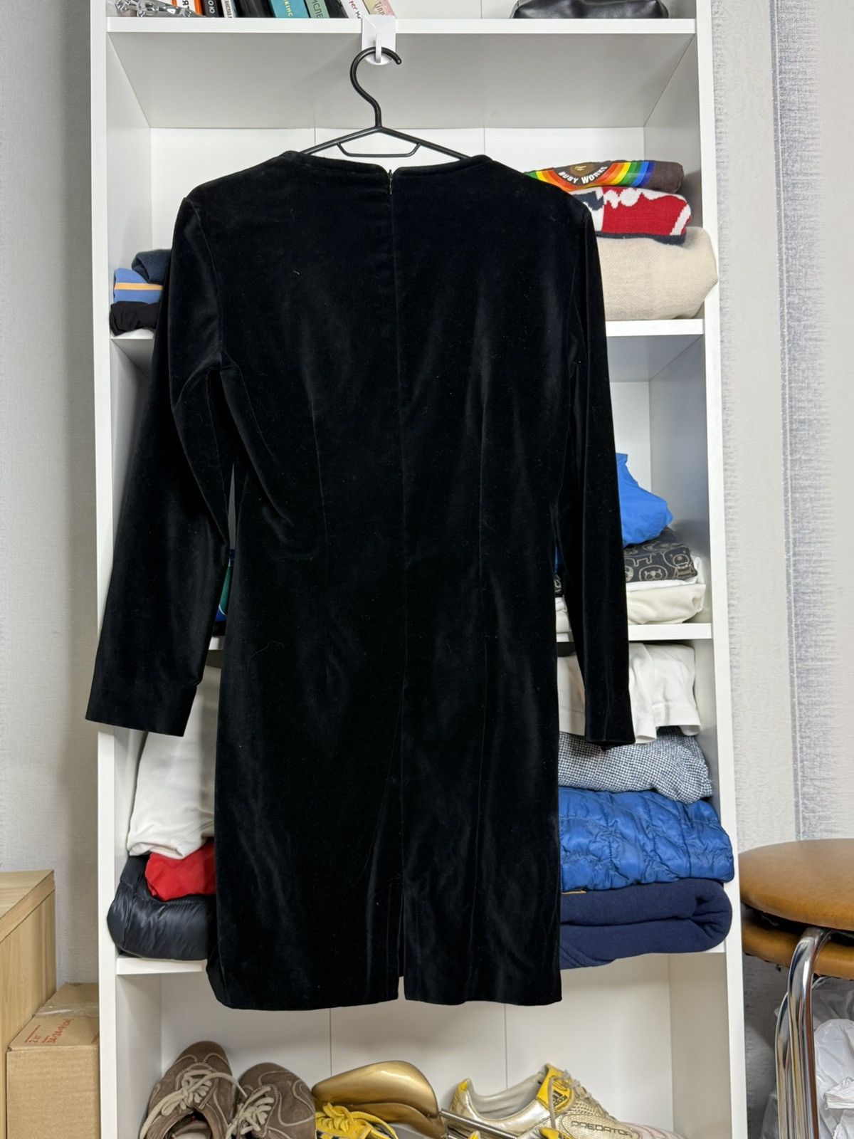 Versus Versace 90s Versus Gianni Versace Velvet Dress size 28/42 Size M / US 6-8 / IT 42-44 - 18 Thumbnail