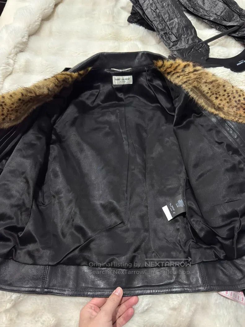 Saint Laurent Paris Saint Laurent Paris Vintage Fur Leather Jacket Size US M / EU 48-50 / 2 - 7 Thumbnail
