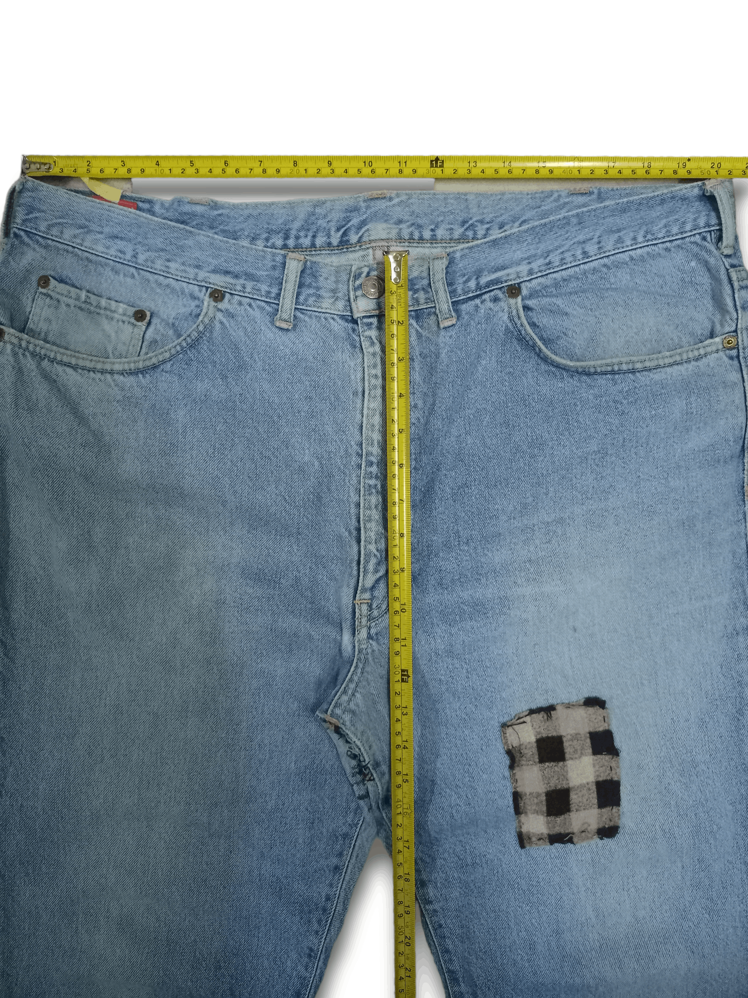 Edwin × Japanese Brand Vintage Edwin US Classic Baggy Patchwork Jeans Size US 41 - 8 Thumbnail