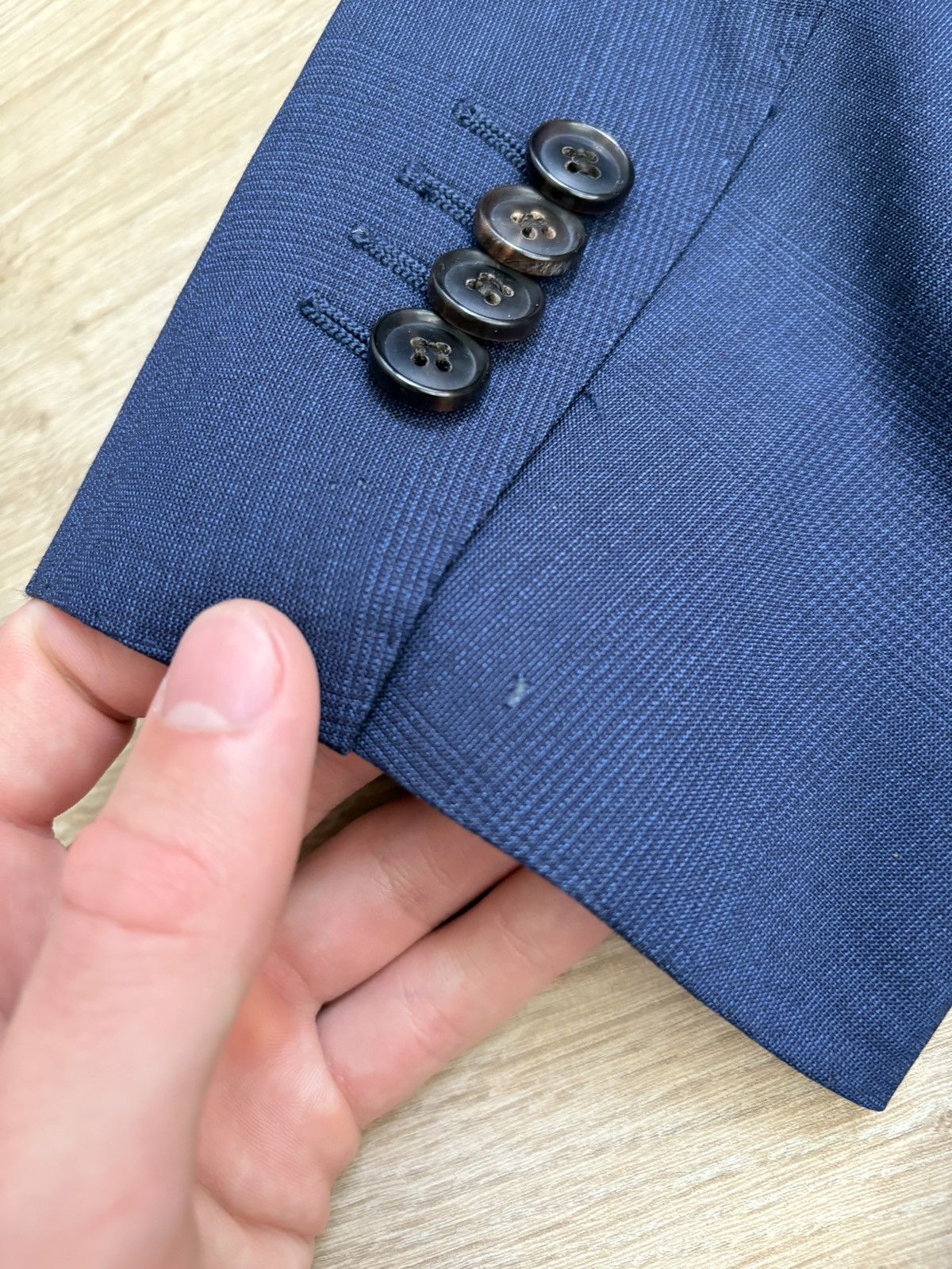 Suitsupply Suitsupply Wool Navy Havana Treveler Unlined Blazer 46 Size 46R - 8 Thumbnail