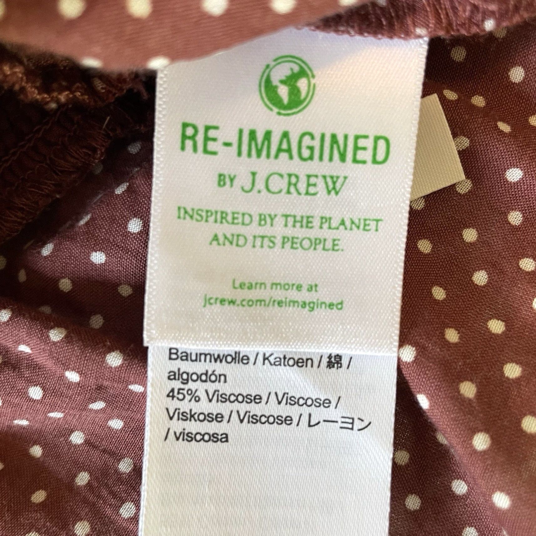 J.Crew J.Crew Women’s M Cropped Top Polka Dot Puff Sleeve Smocked Halter Crewneck Cotton Blend Multicolor Size M / US 6-8 / IT 42-44 - 4 Thumbnail