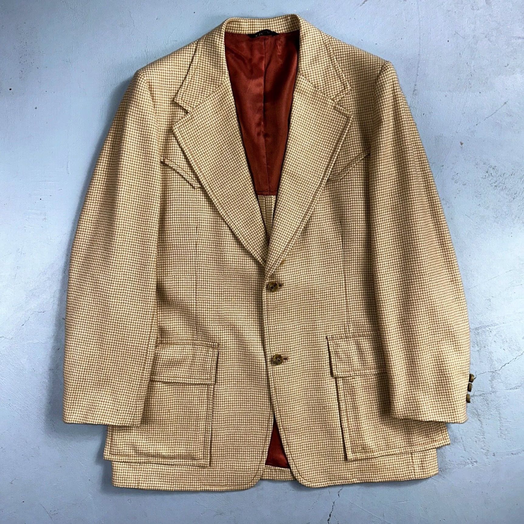 Vintage VINTAGE Cavalier Rockabilly Suit 3PC Brown 1970s Regular Size 40 Jacket 31 Inseam Mens Size 40R - 5 Thumbnail